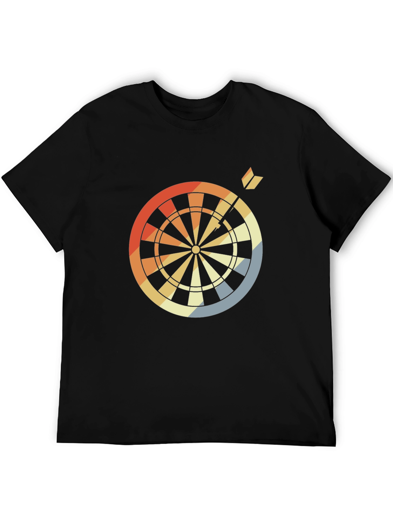 Black Retro Dartboard T-Shirt - Bullseye Tee view 5
