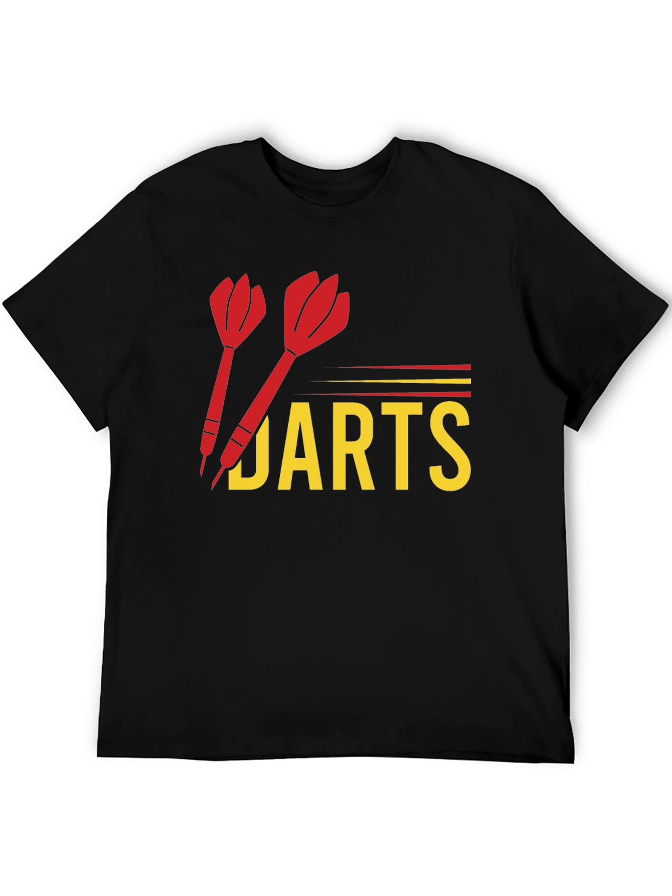 Black Darts Graphic T-Shirt - Fun Casual Wear view 5