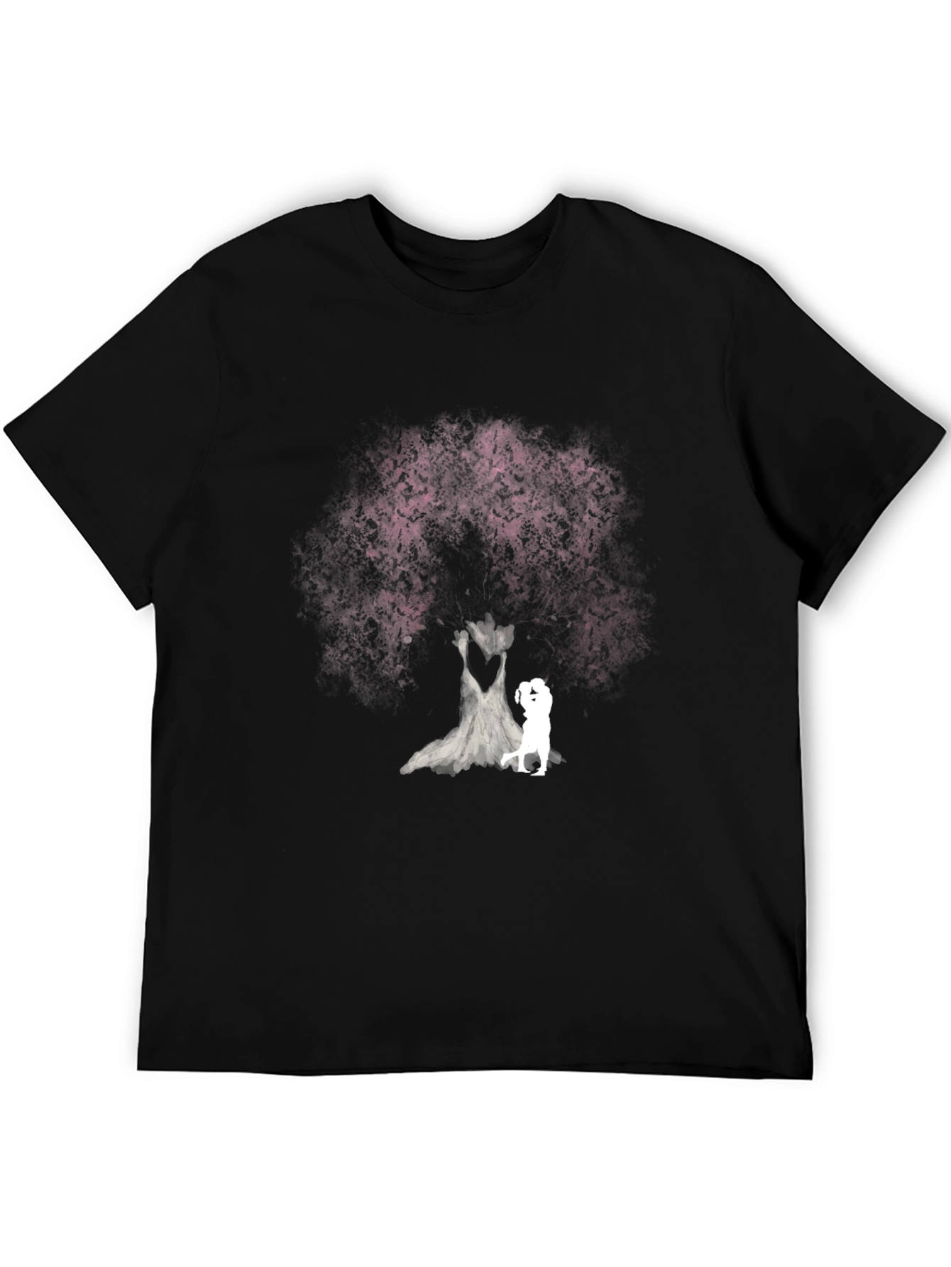 Black Romantic Tree T-Shirt - Soft Cotton Blend view 5