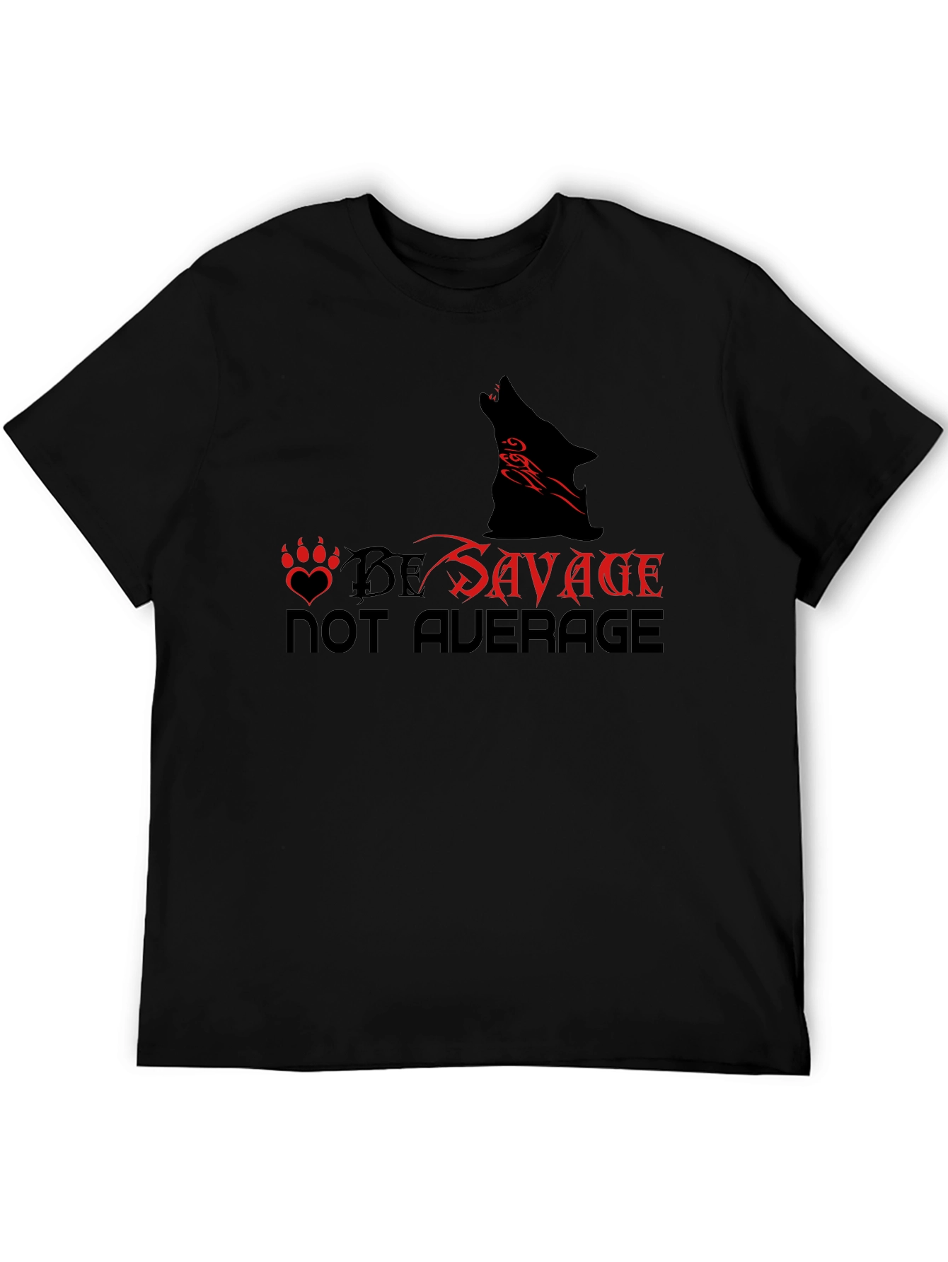 Be Savage Graphic Tee - Wolf Design - 5