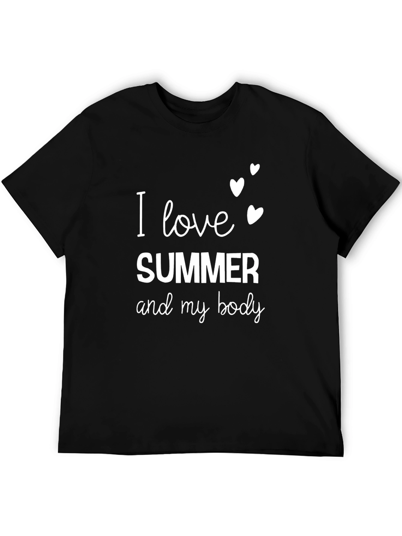 Black I Love Summer Graphic Tee view 5