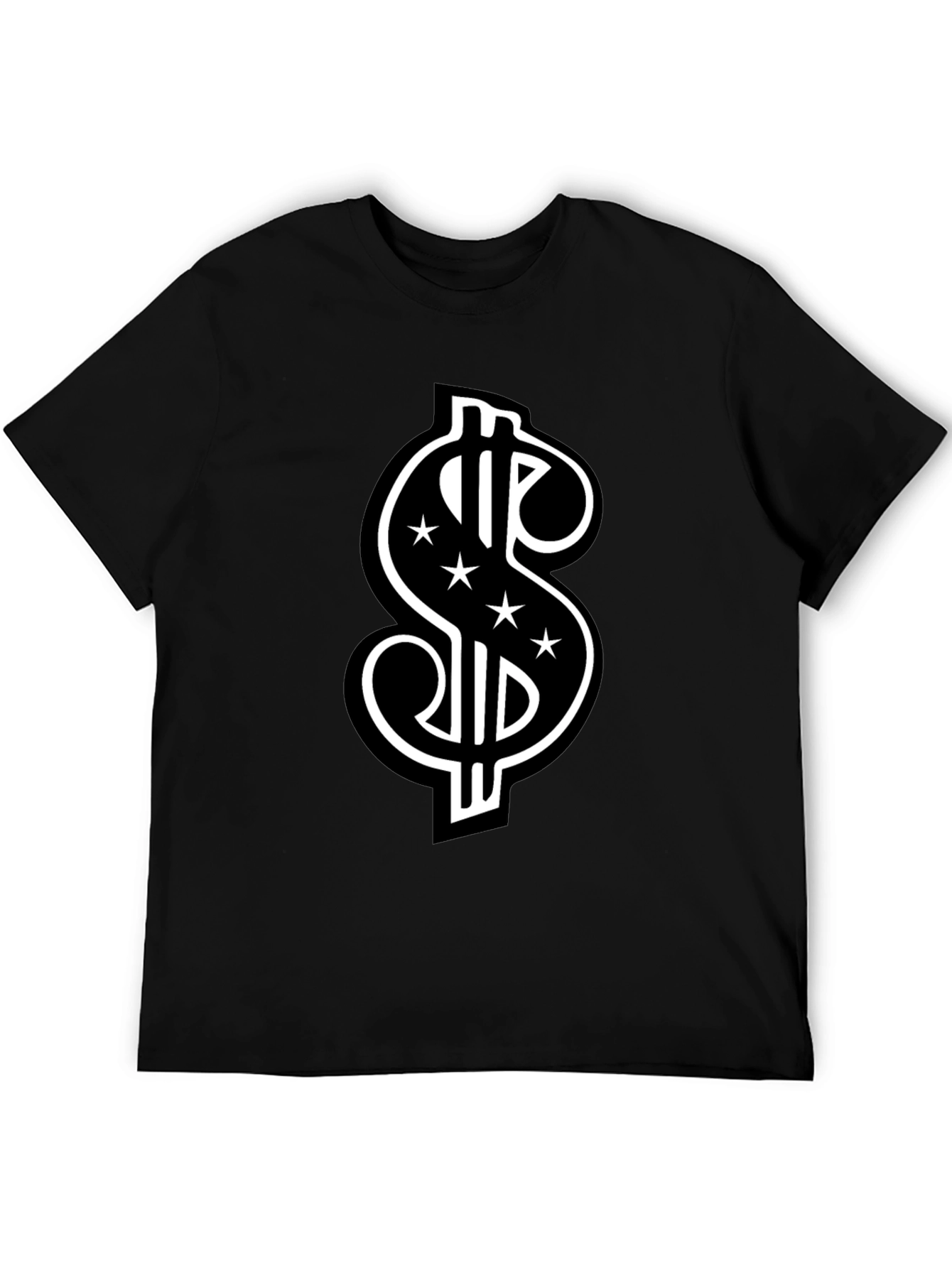 Black Dollar Sign Graphic Tee view 5