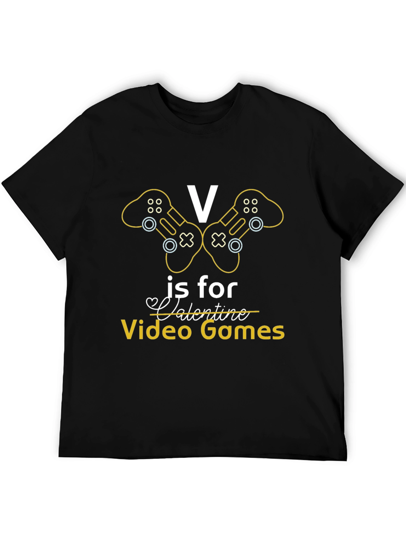 Black Gamer Valentine's Day T-Shirt view 5