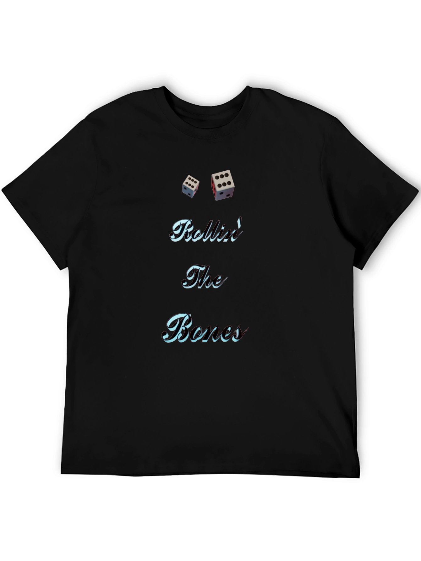 Rolling The Bones Graphic Tee - Black Cotton Blend - 5