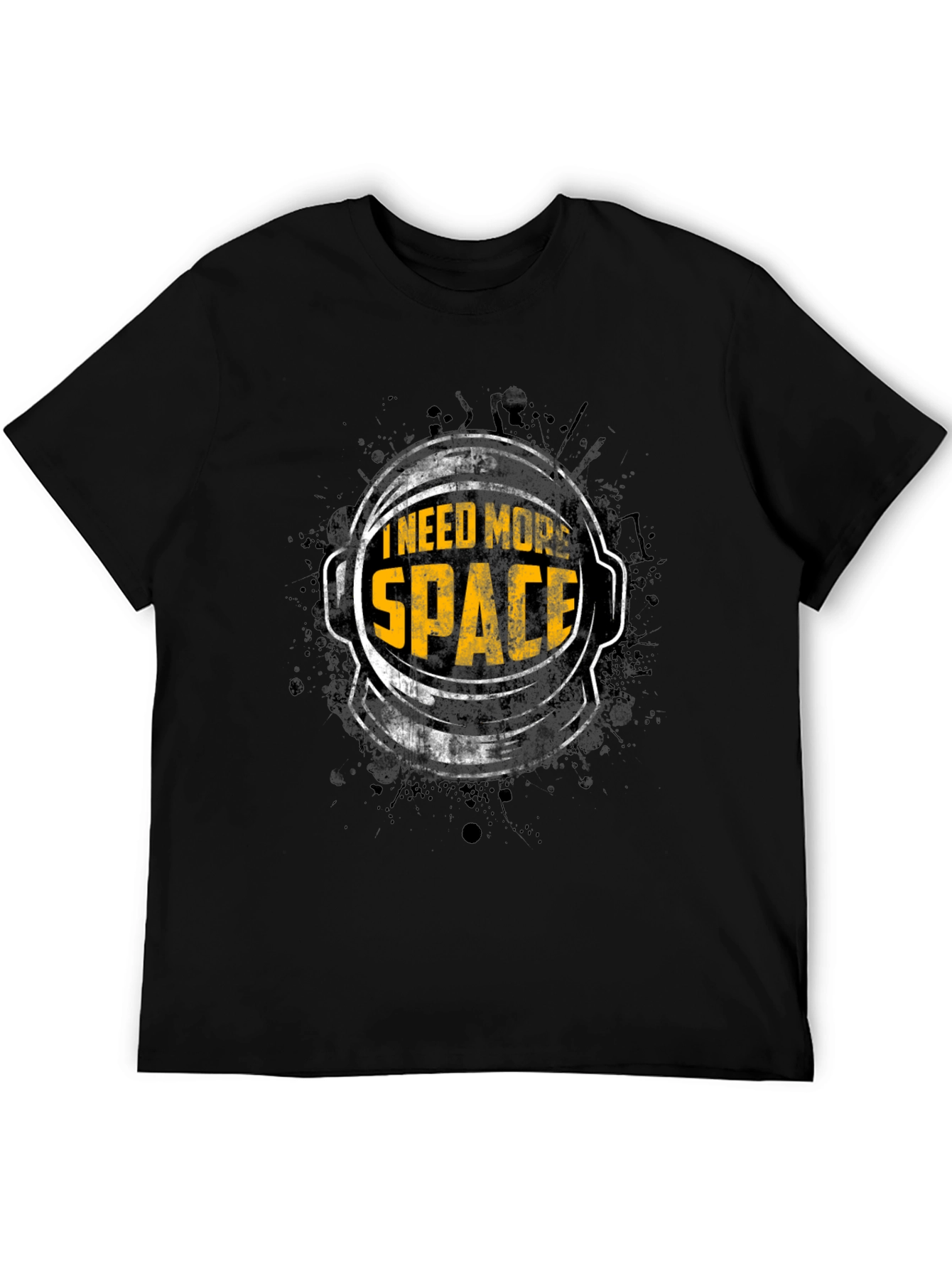 Black I Need More Space Graphic T-Shirt - Astronaut Humor Tee view 5