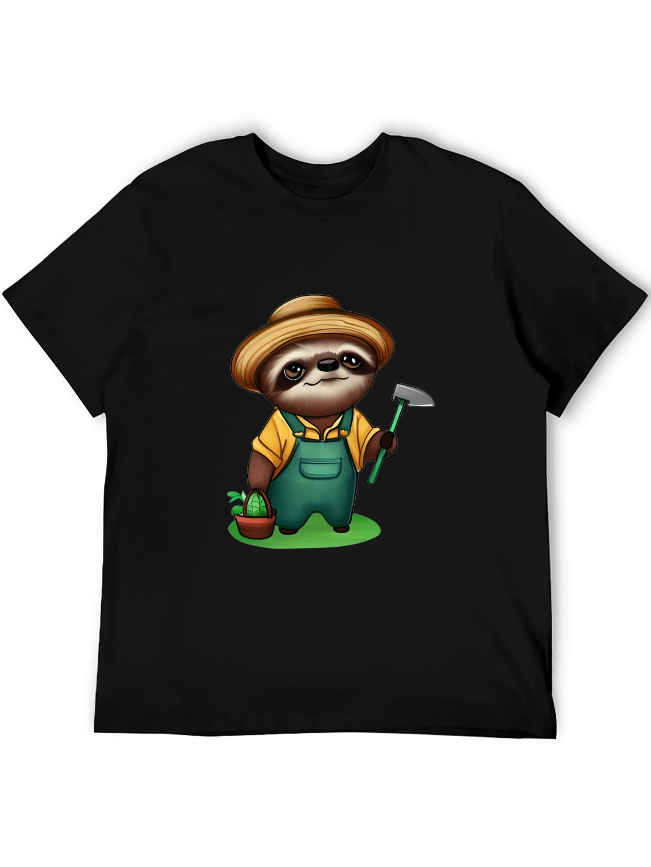 Sloth Farmer Graphic Tee - Cute Cartoon Design - 5