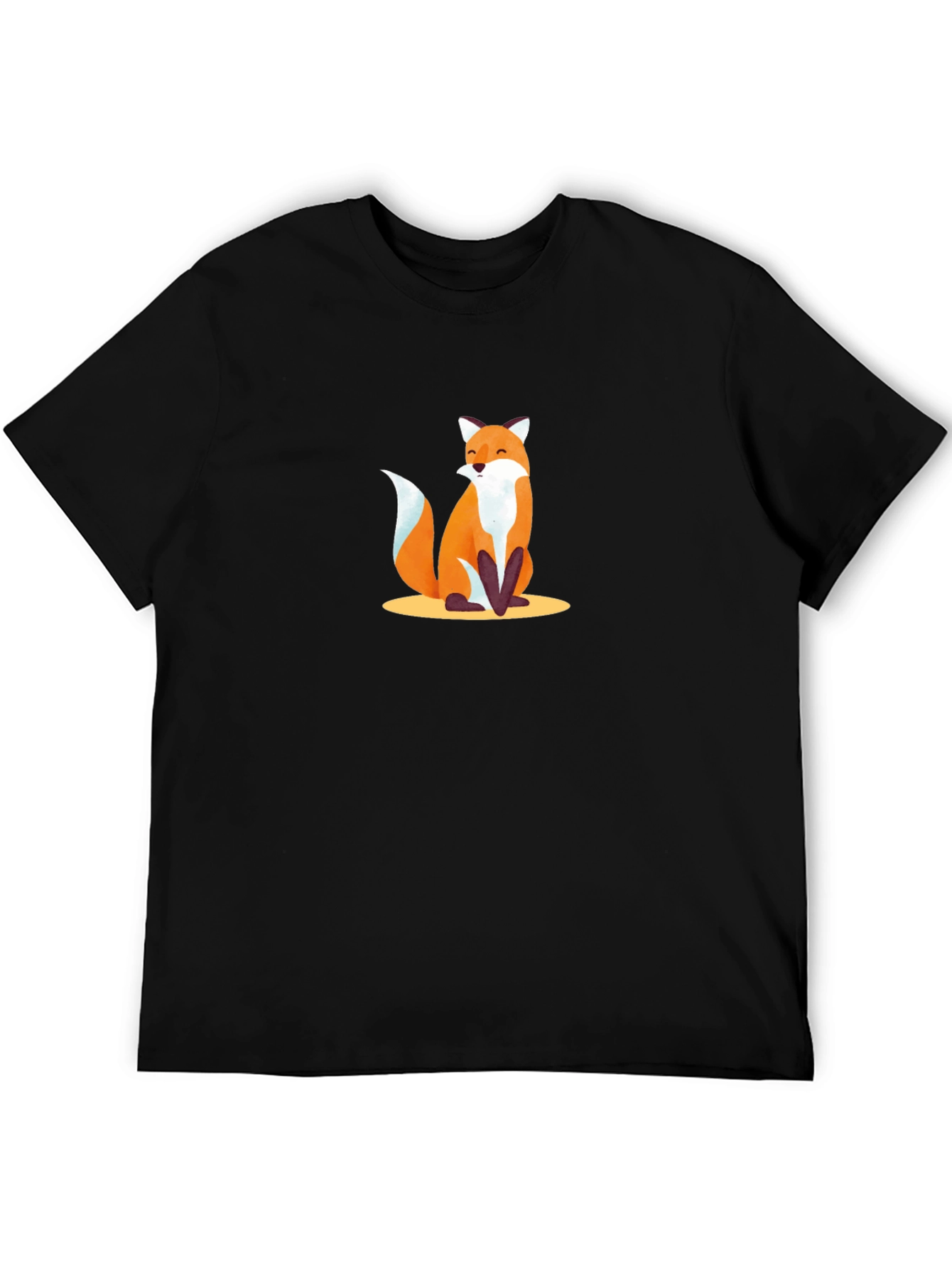 Black Fox Graphic T-Shirt - Black Cotton Tee view 5