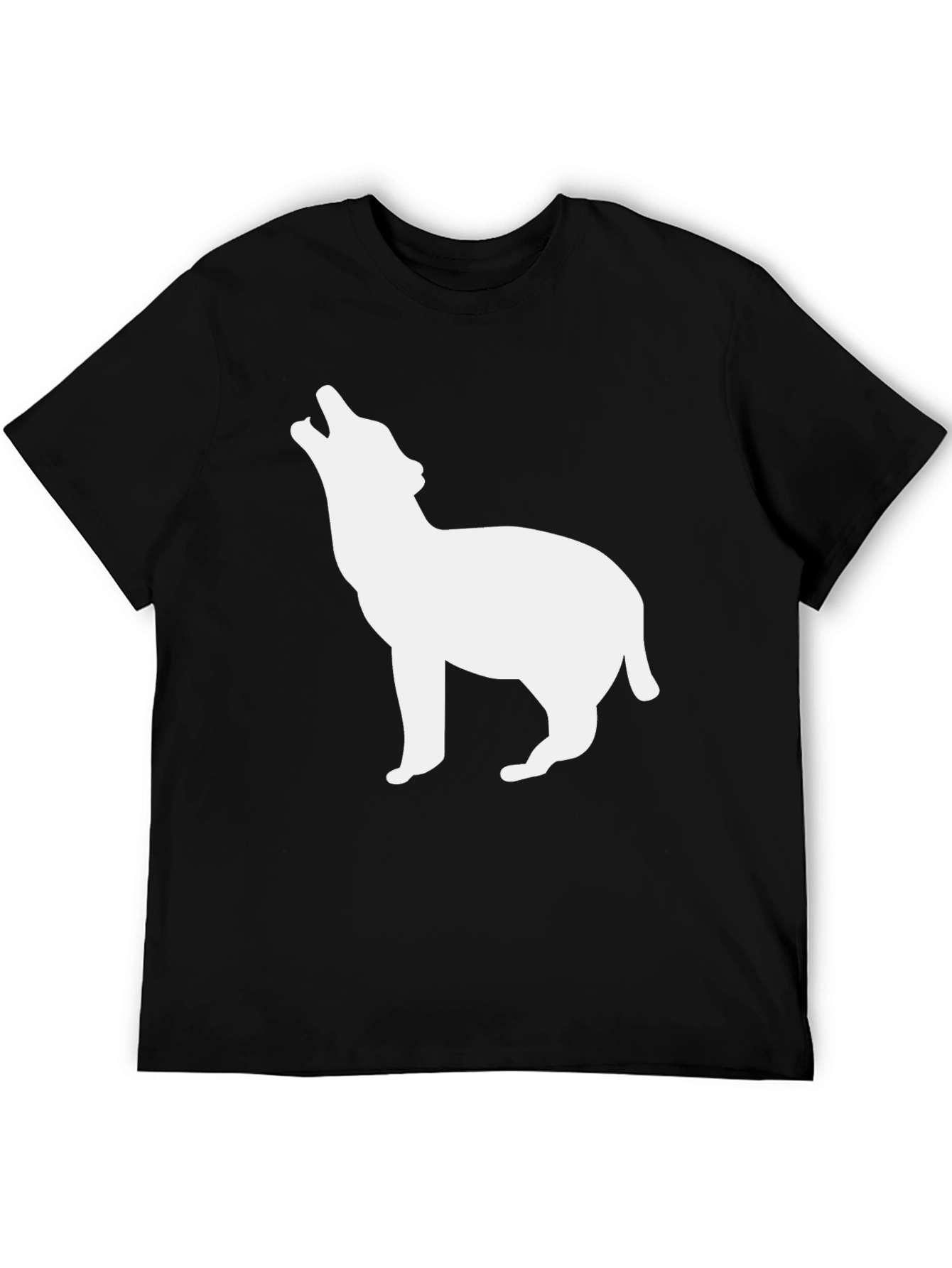 Black Black Wolf Howling T-Shirt view 5