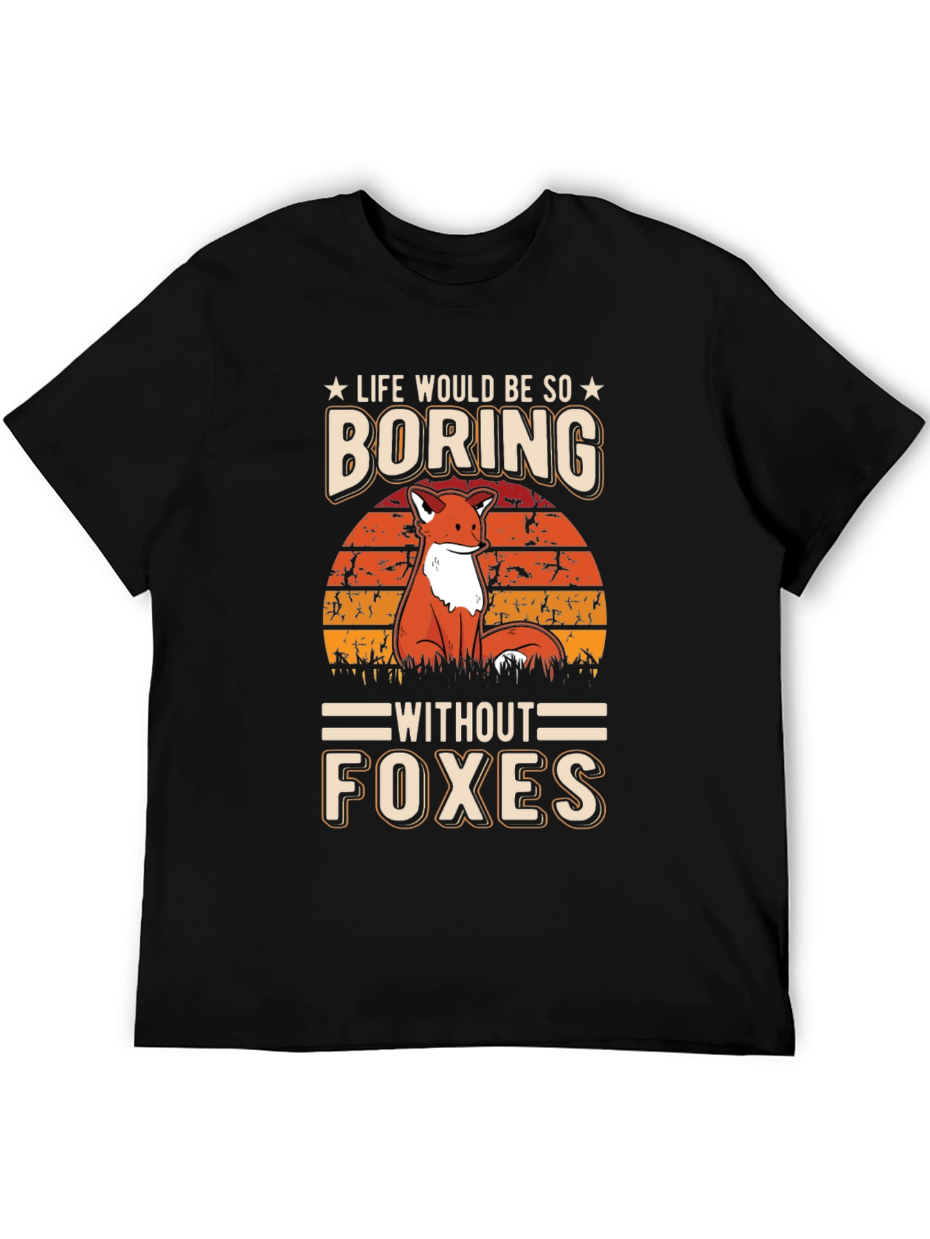 Black Life Would Be So Boring Without Foxes T-Shirt view 5