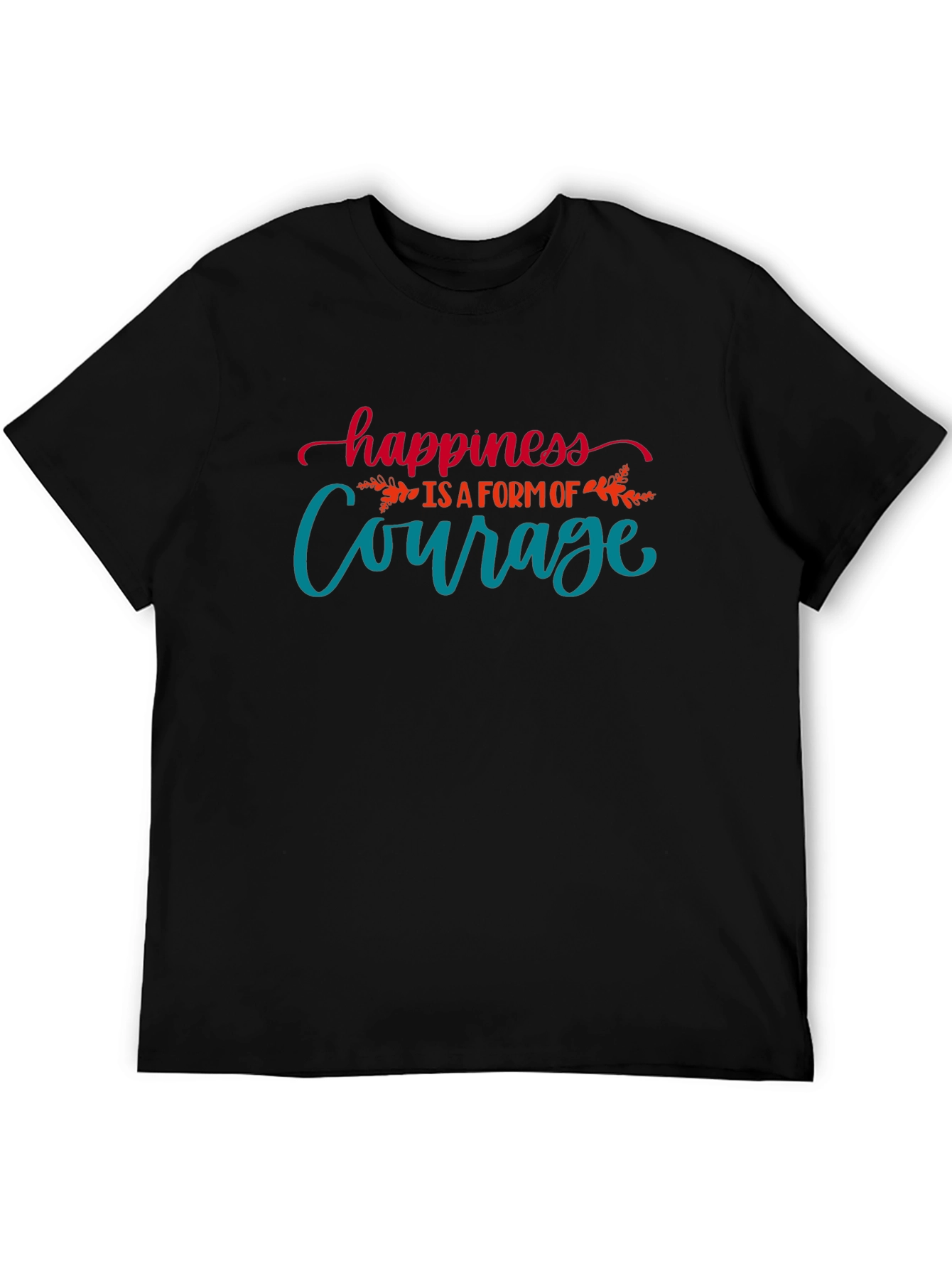 Black Happiness is Courage T-Shirt view 5