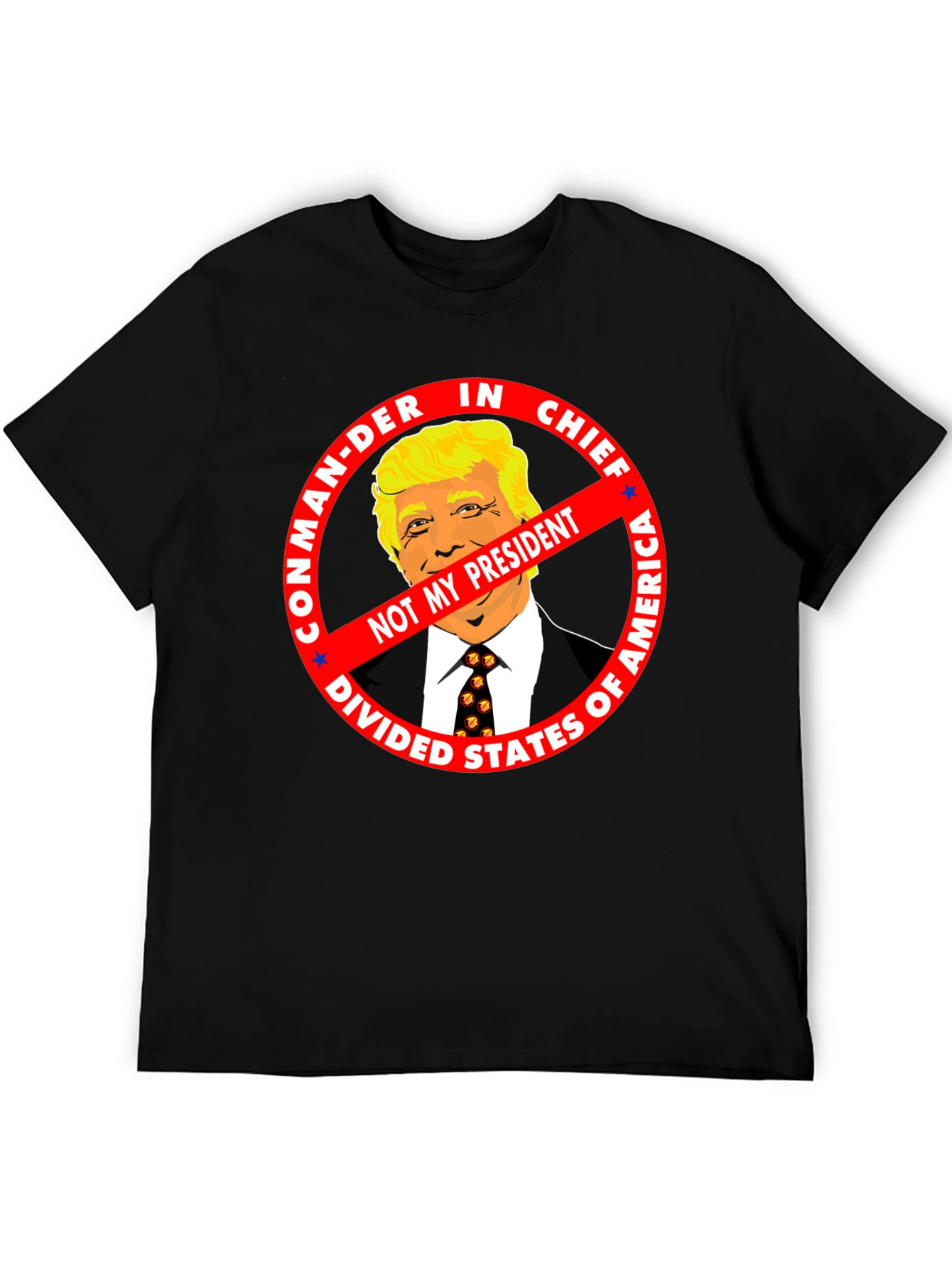 Black Not My President Anti-Trump Graphic Tee view 5