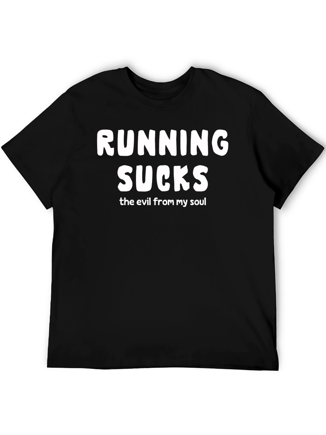Black Running Sucks Black T-Shirt view 5