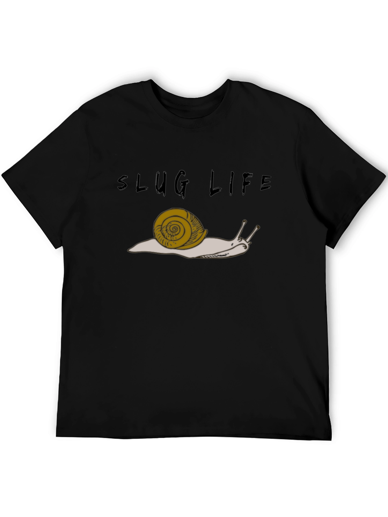 Black Slug Life Graphic Tee - Black Casual T-Shirt view 5