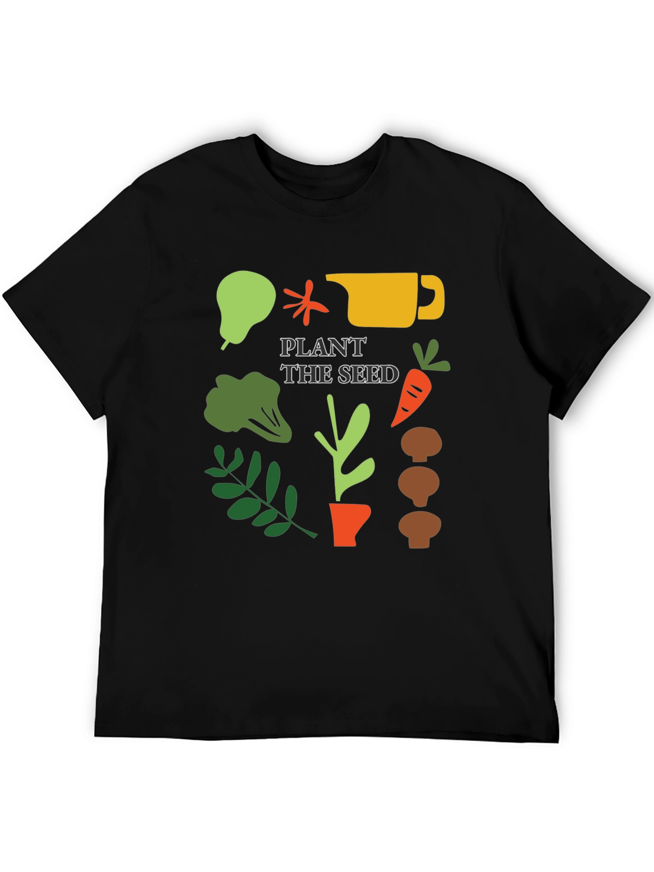 Black Plant the Seed Graphic Tee - Gardening T-Shirt view 5