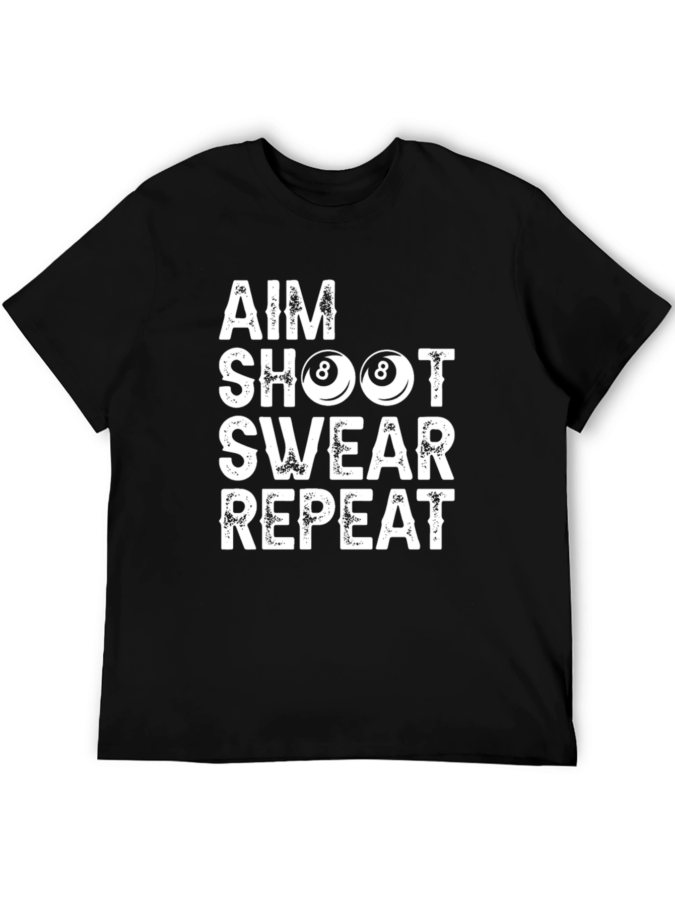 Aim Shoot Swear Repeat Billiards T-Shirt - 5