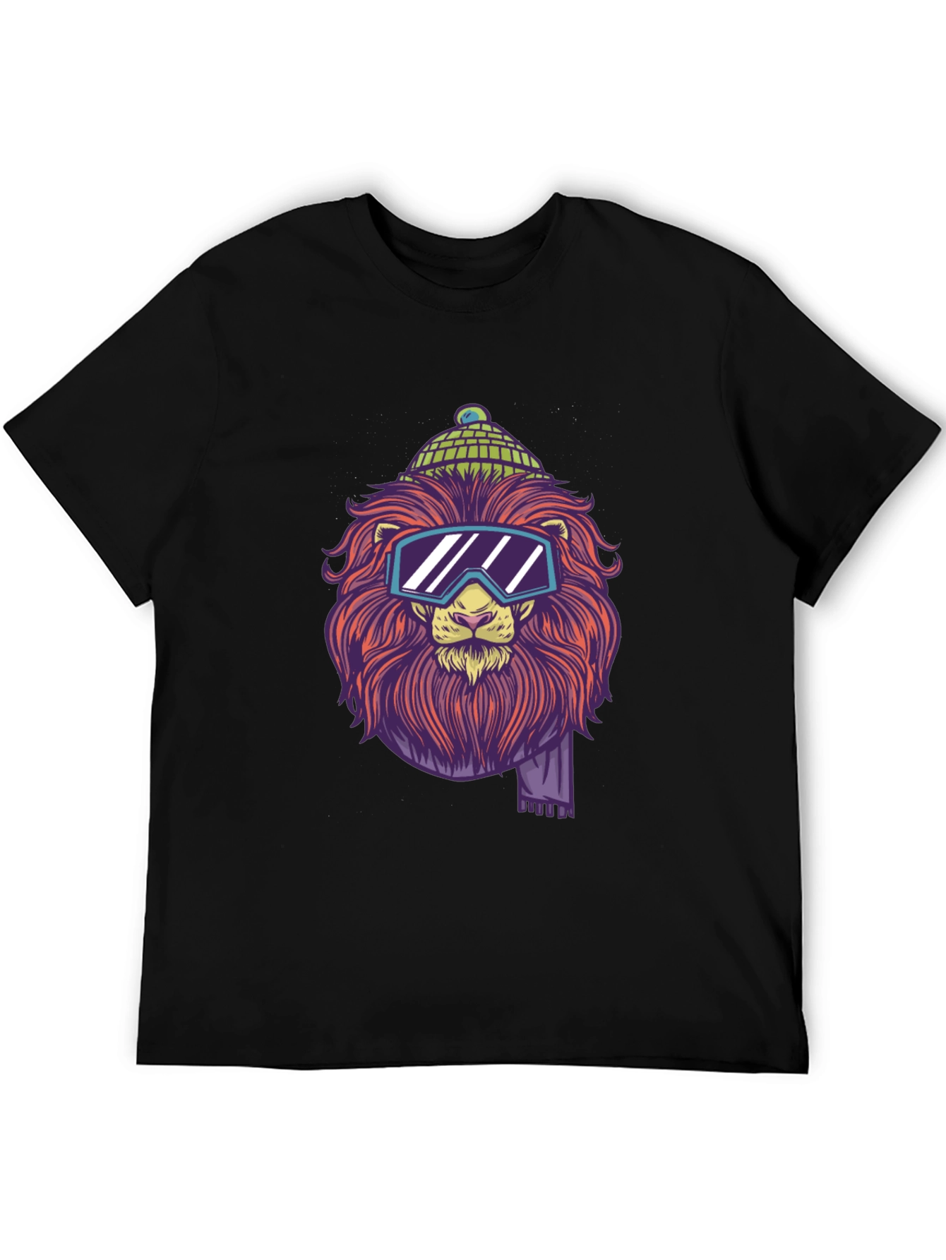 Black Lion Graphic Tee - Cool Winter Style view 5