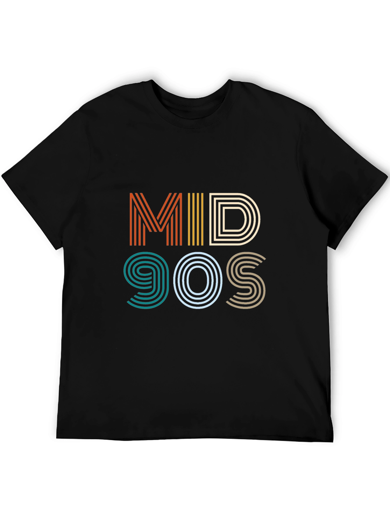 Black Retro Mid 90s Graphic Tee - Vintage Style view 5