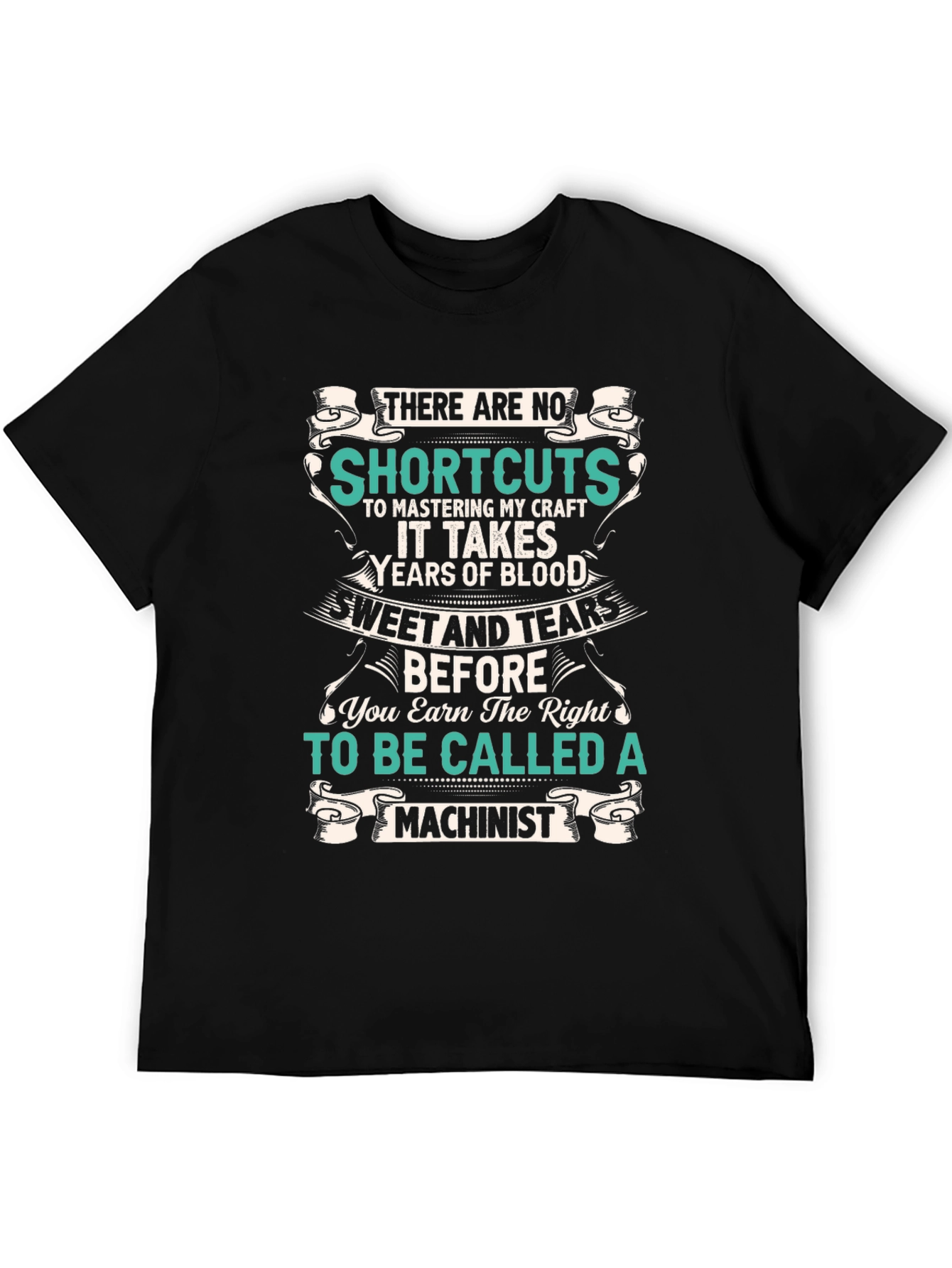 Black Machinist T-Shirt - No Shortcuts to Mastery view 5