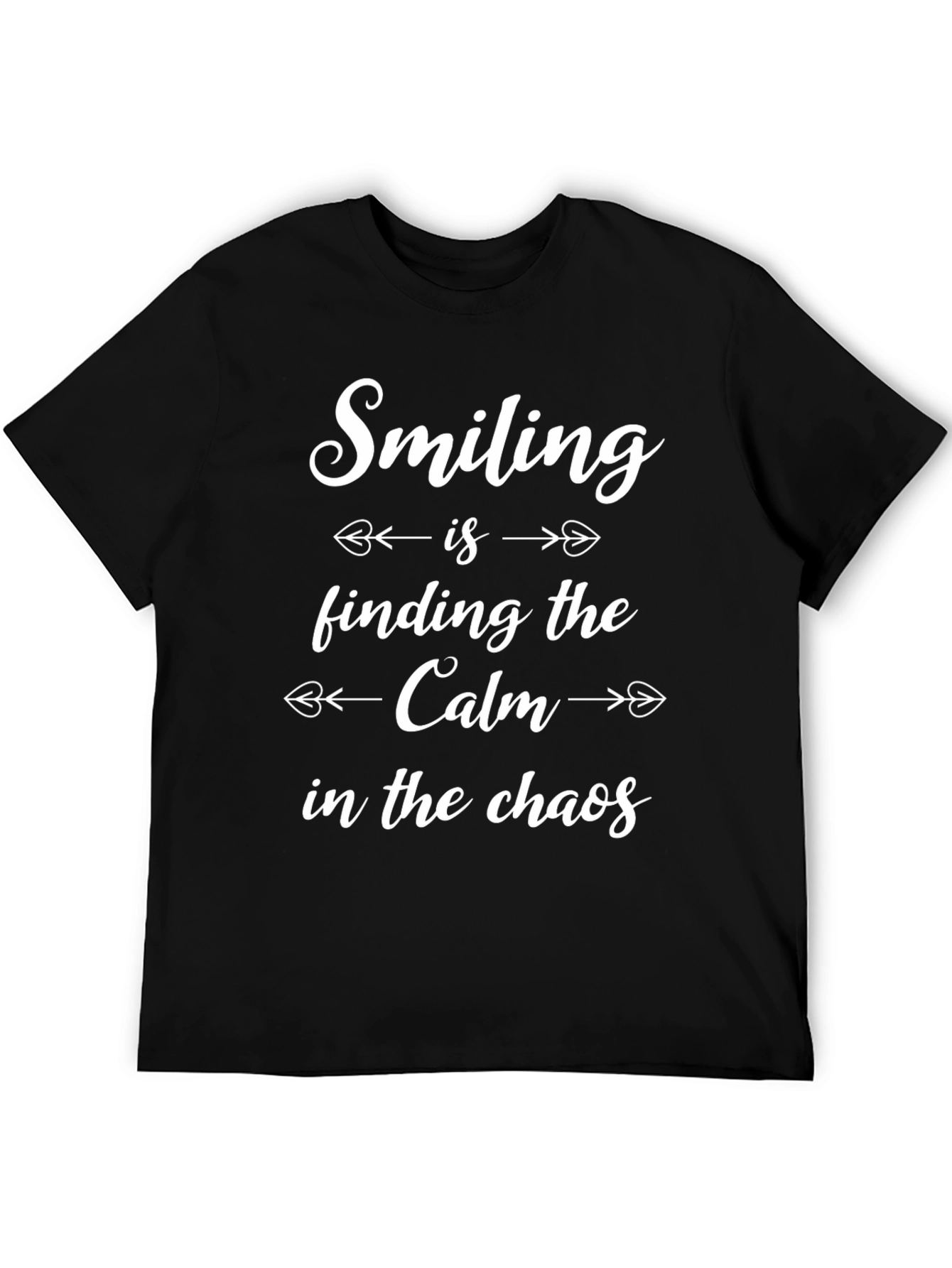Black Smiling is Finding Calm T-Shirt view 5