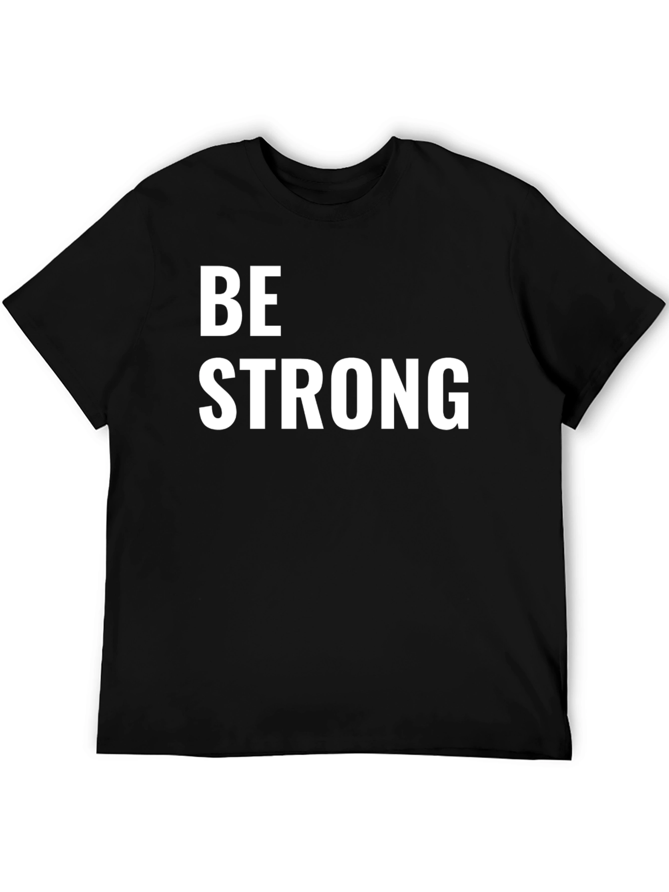 Black Be Strong Graphic Tee - Bold Statement T-Shirt view 5