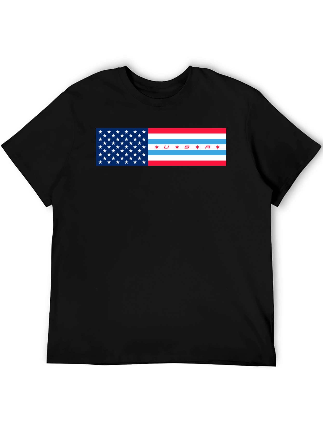 Black USSA Flag Graphic T-Shirt - Patriot Style view 5