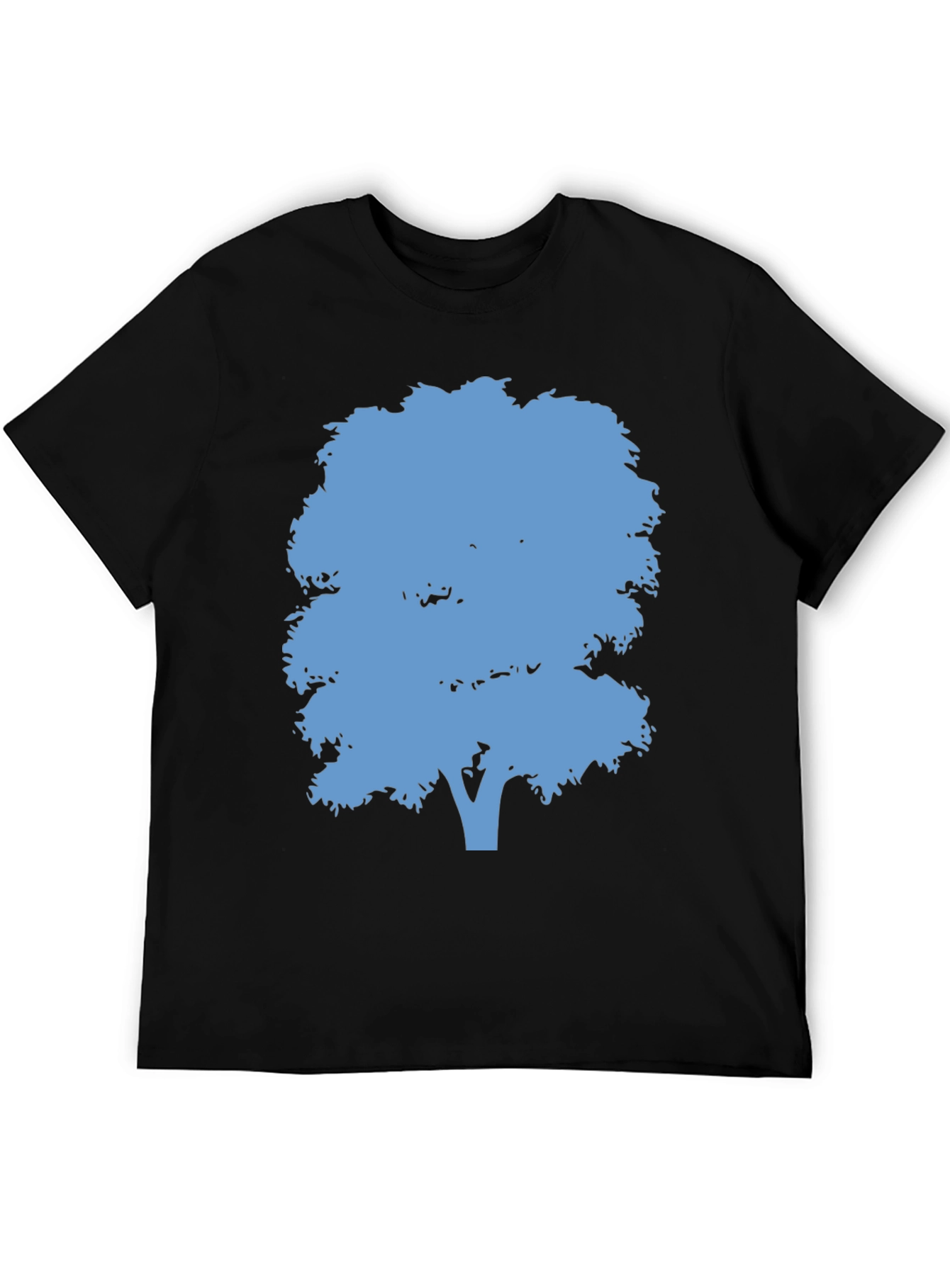 Black Blue Tree Graphic Black T-Shirt view 5