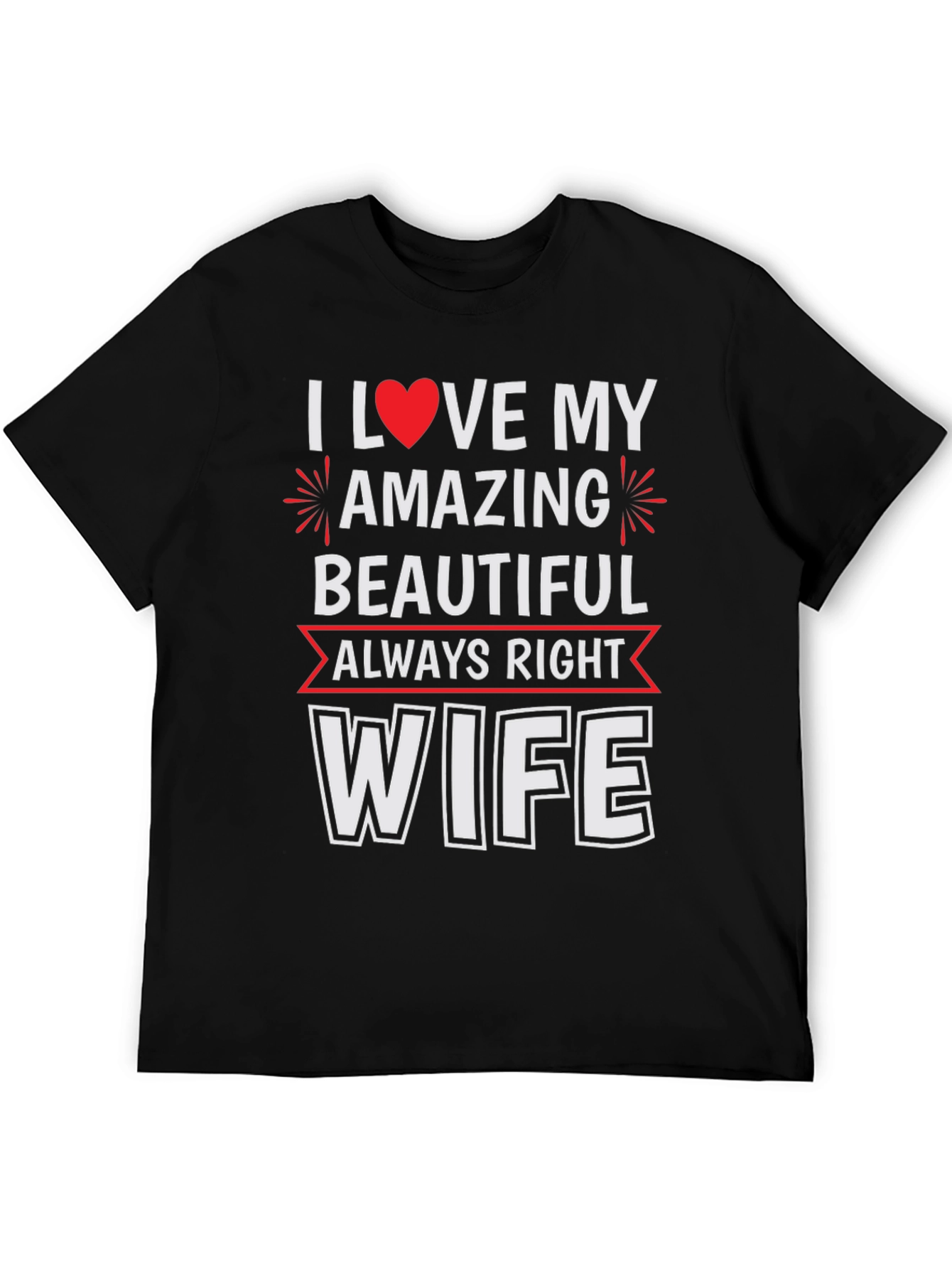 Black I Love My Amazing Wife Graphic Tee view 5