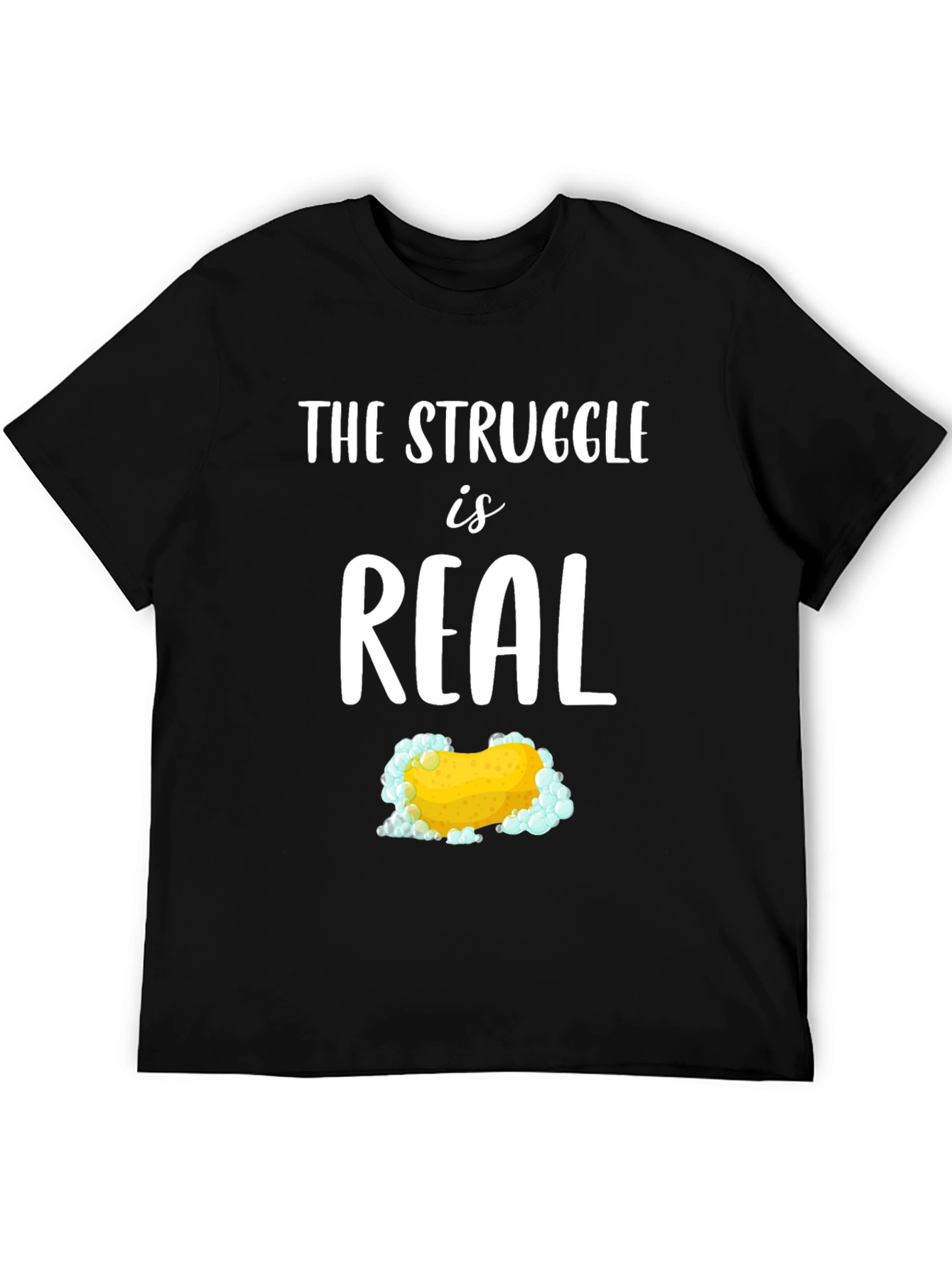 Black The Struggle is Real T-Shirt view 5