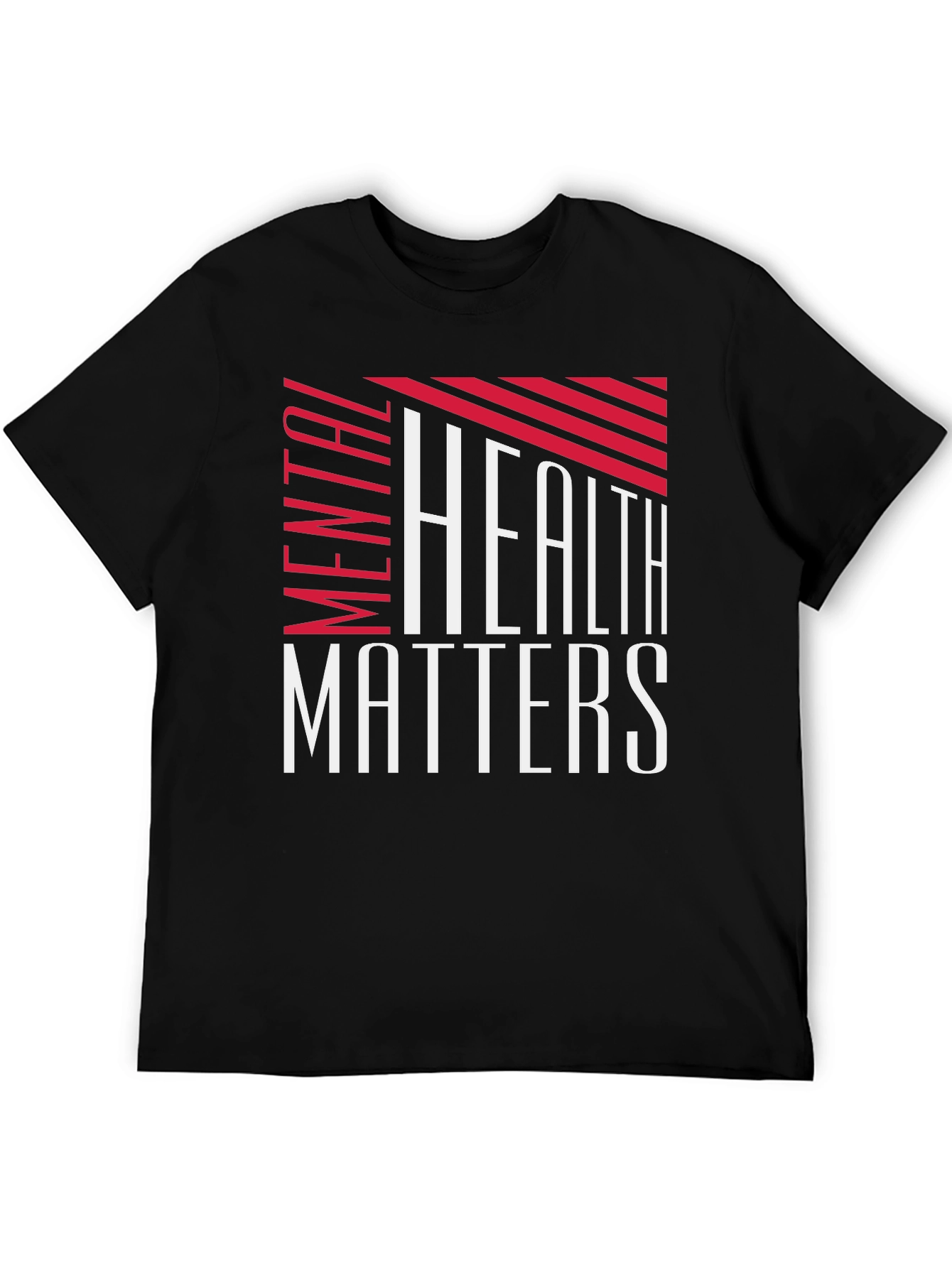 Black Mental Health Matters Graphic Tee - Black view 5