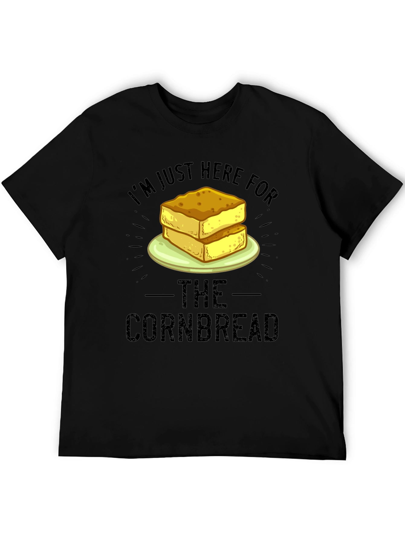 Black Cornbread Lover T-Shirt - Funny Foodie Tee view 5