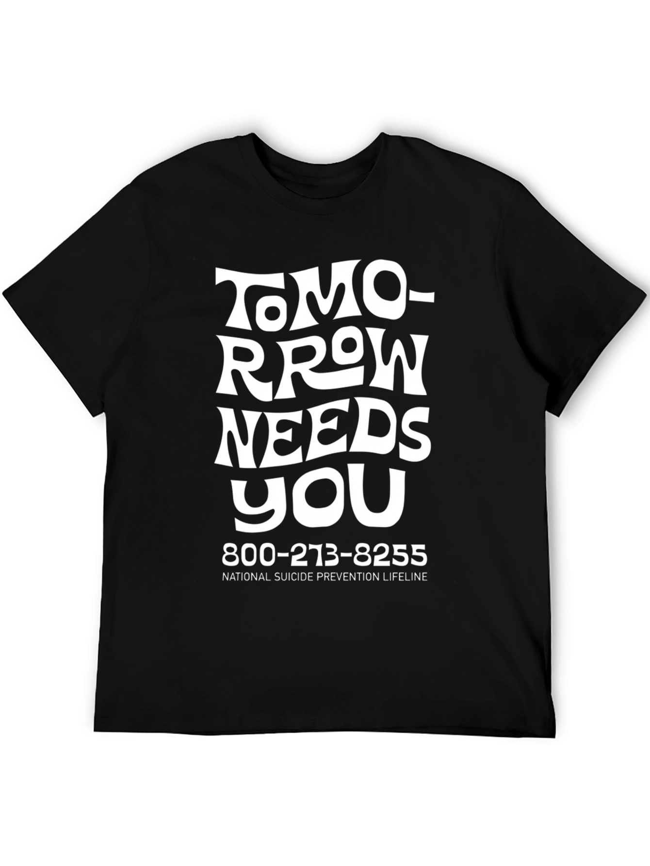 Black Tomorrow Needs You Suicide Prevention Lifeline Tee view 5