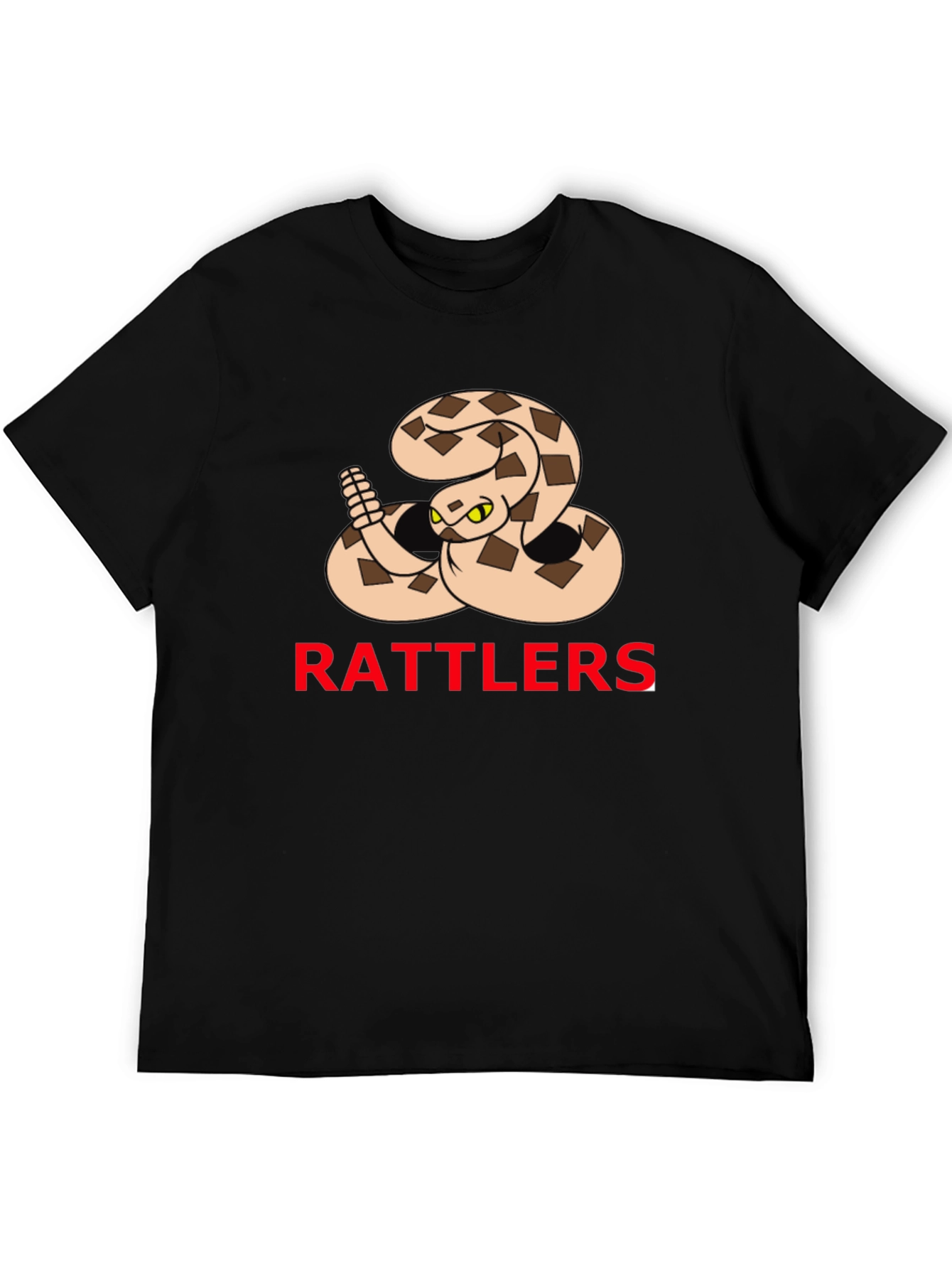 Black Rattlers Snake Graphic T-Shirt view 5