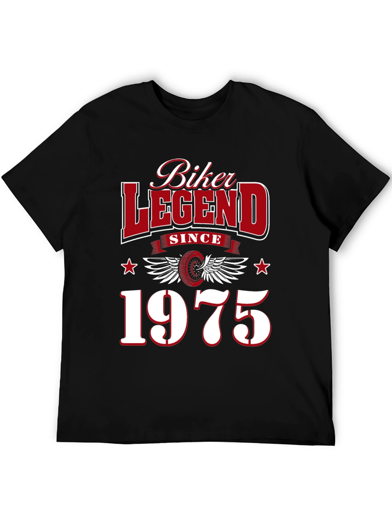 Black Biker Legend Since 1975 T-Shirt view 5