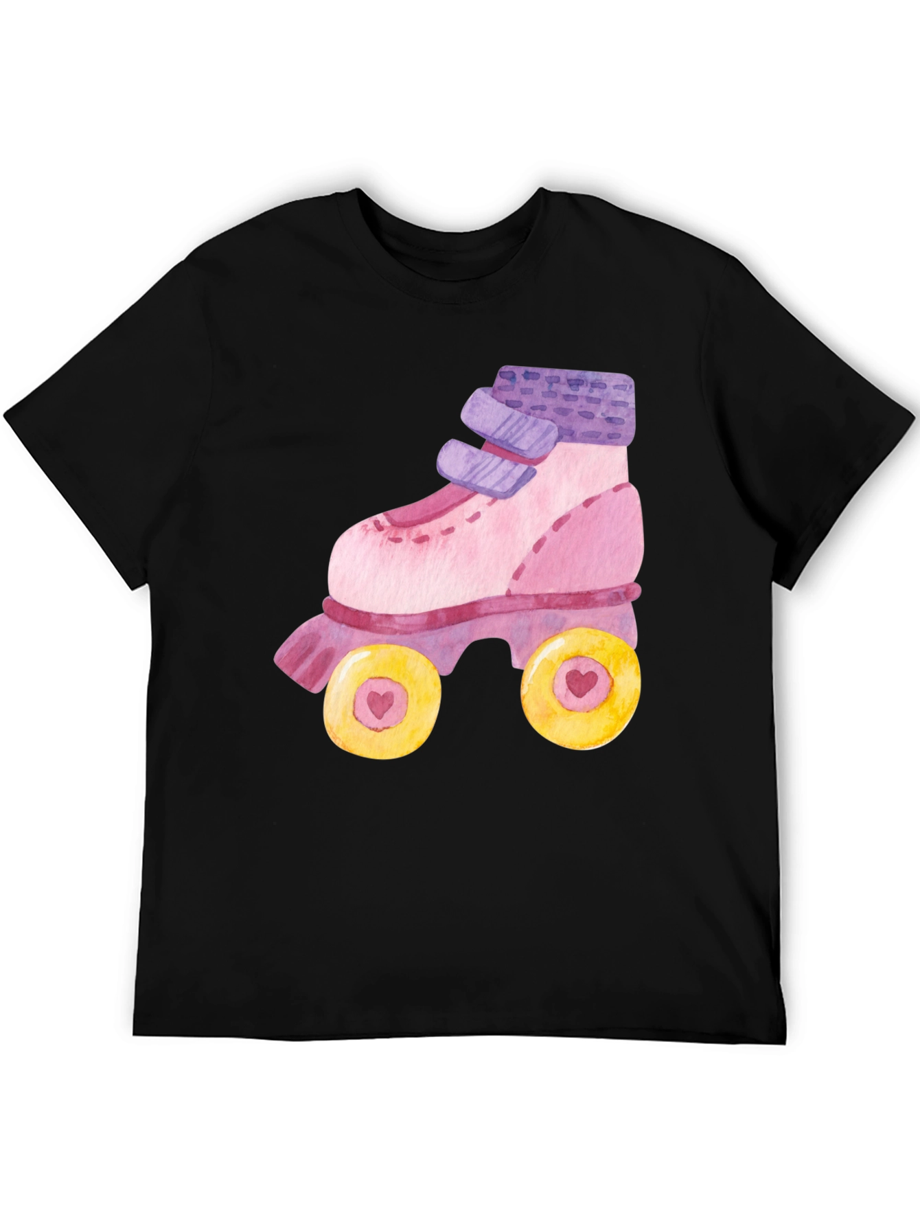 Black Skate T-Shirt: Retro Style, Black Tee view 5