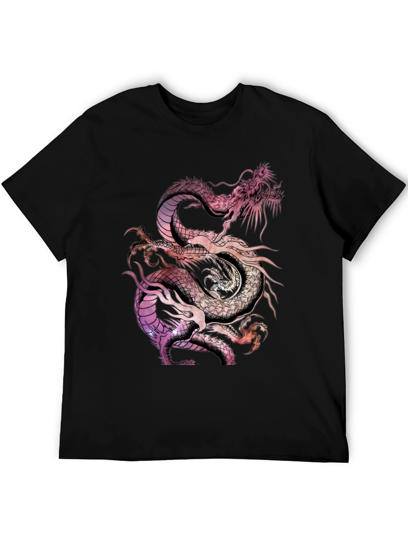 Black Dragon T-Shirt - Colorful Graphic Tee view 5