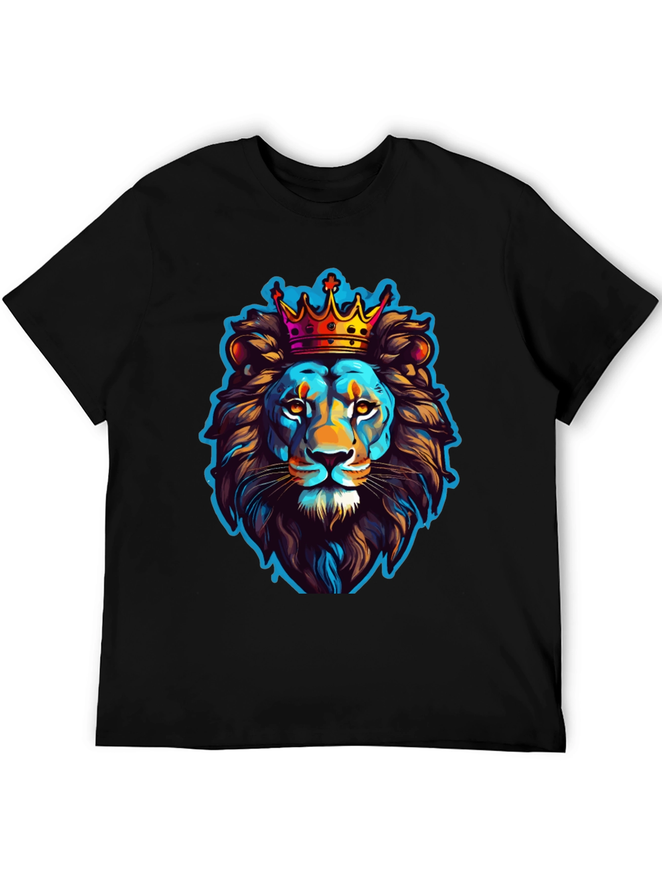 Black Lion King Graphic Tee - Men's Black T-Shirt view 5