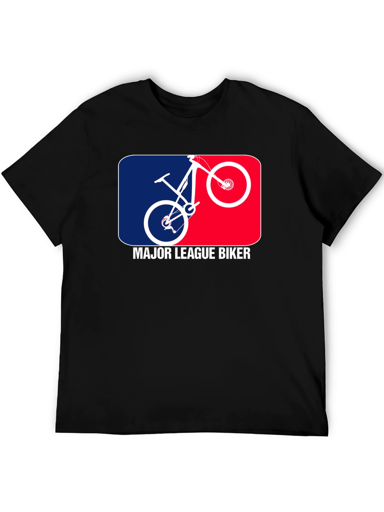 Black Major League Biker T-Shirt - Black Tee view 5