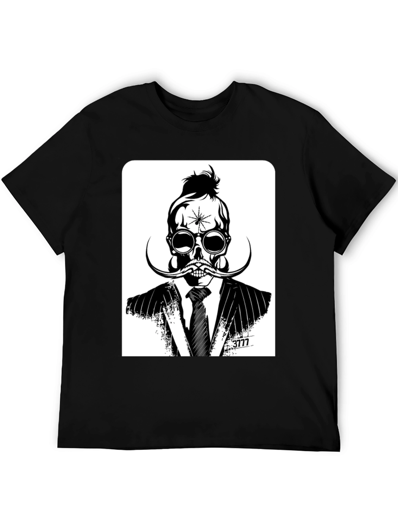 Black Skull in Suit Graphic Tee - Unique Stylish Design view 5