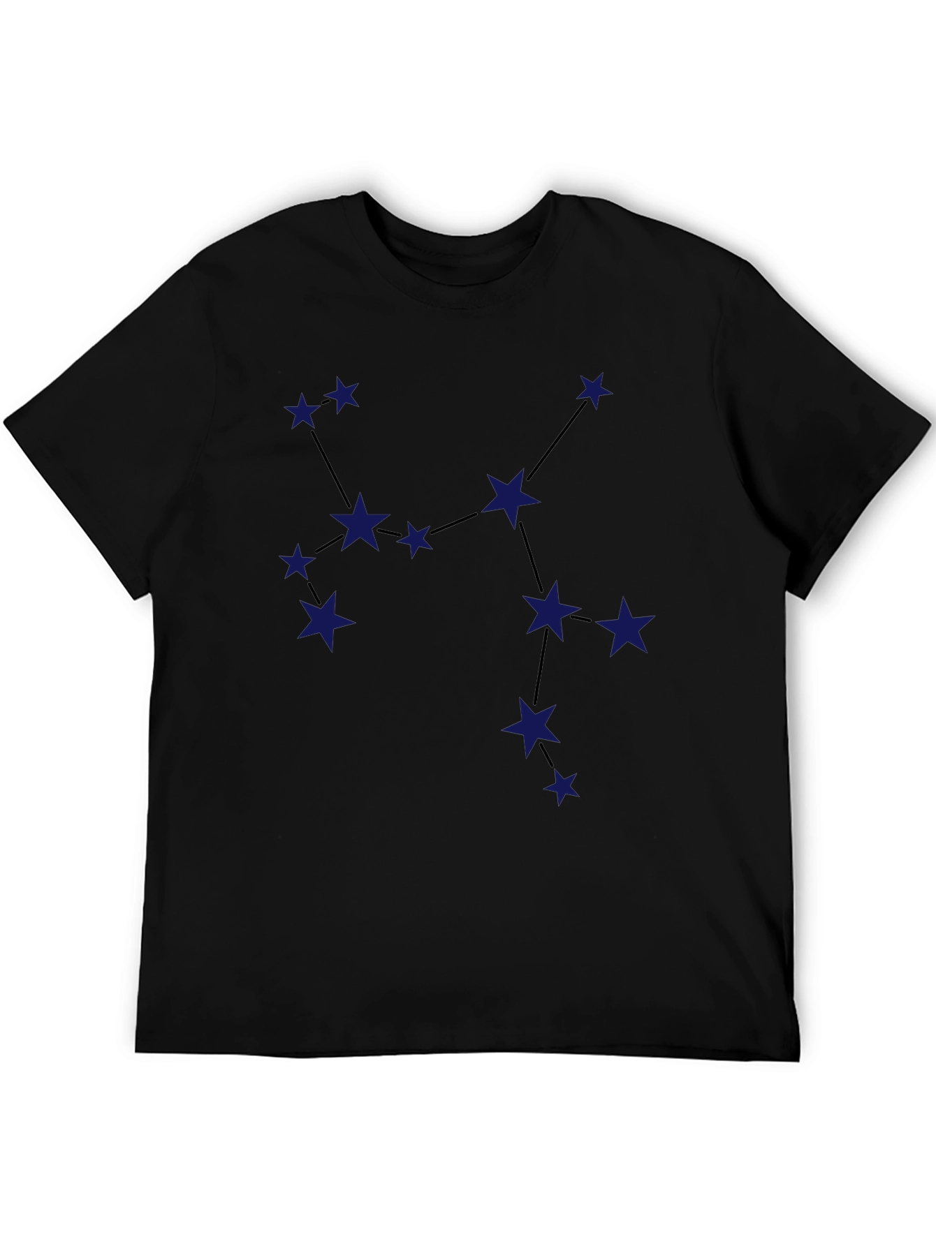 Black Constellation Graphic Tee - Stylish Star Design view 5