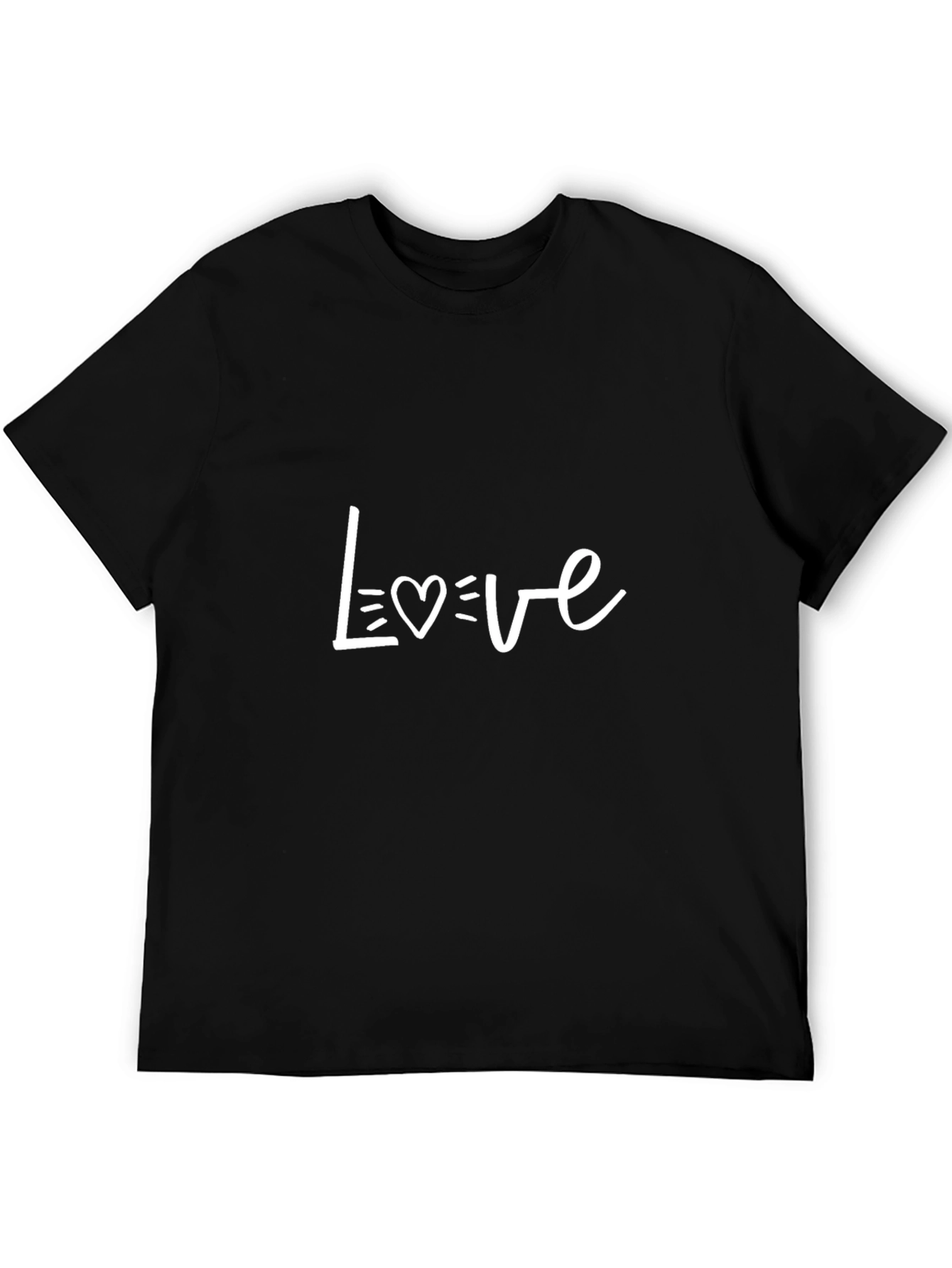 Black Love Graphic Black T-Shirt view 5