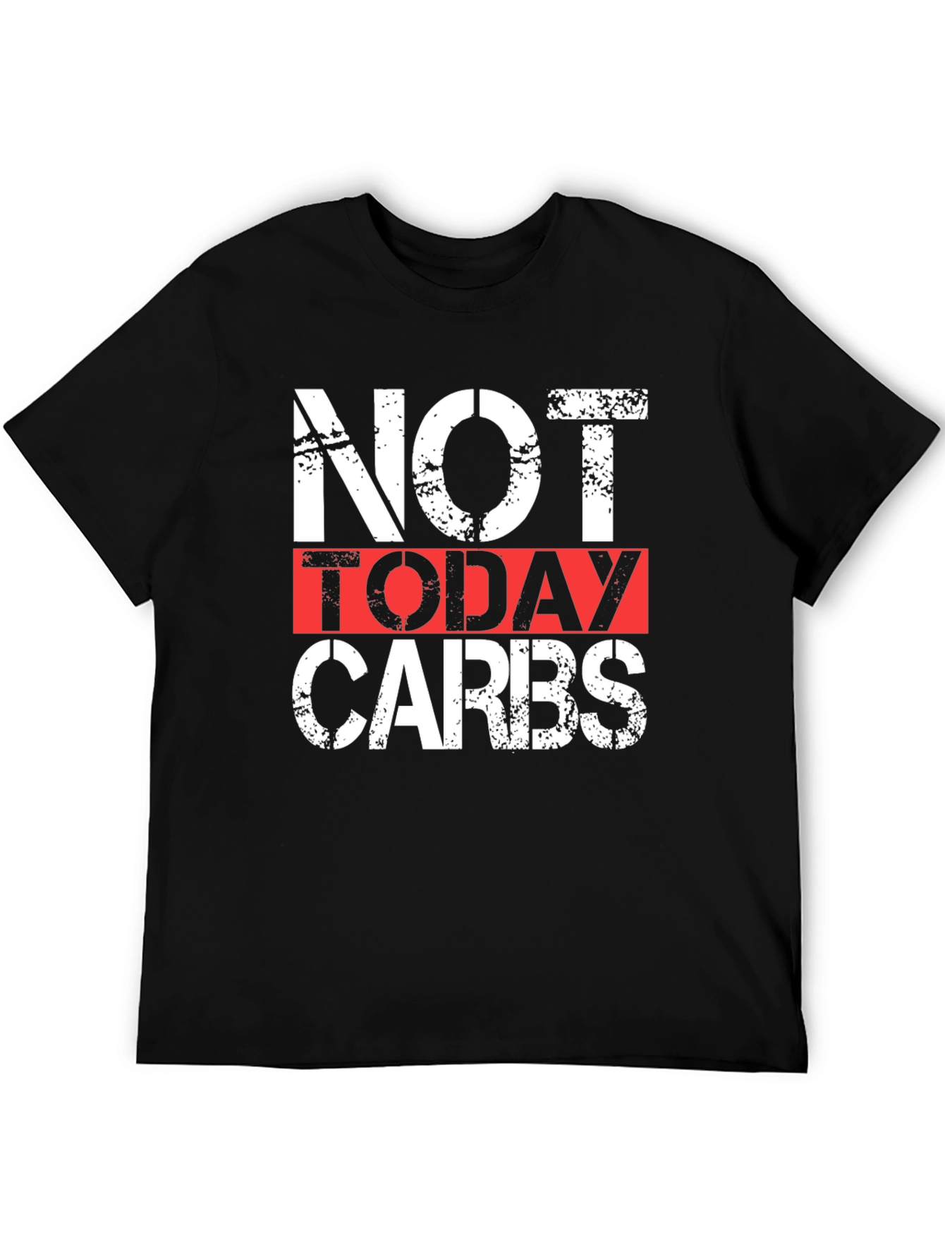Black Not Today Carbs Graphic Tee - Black view 5