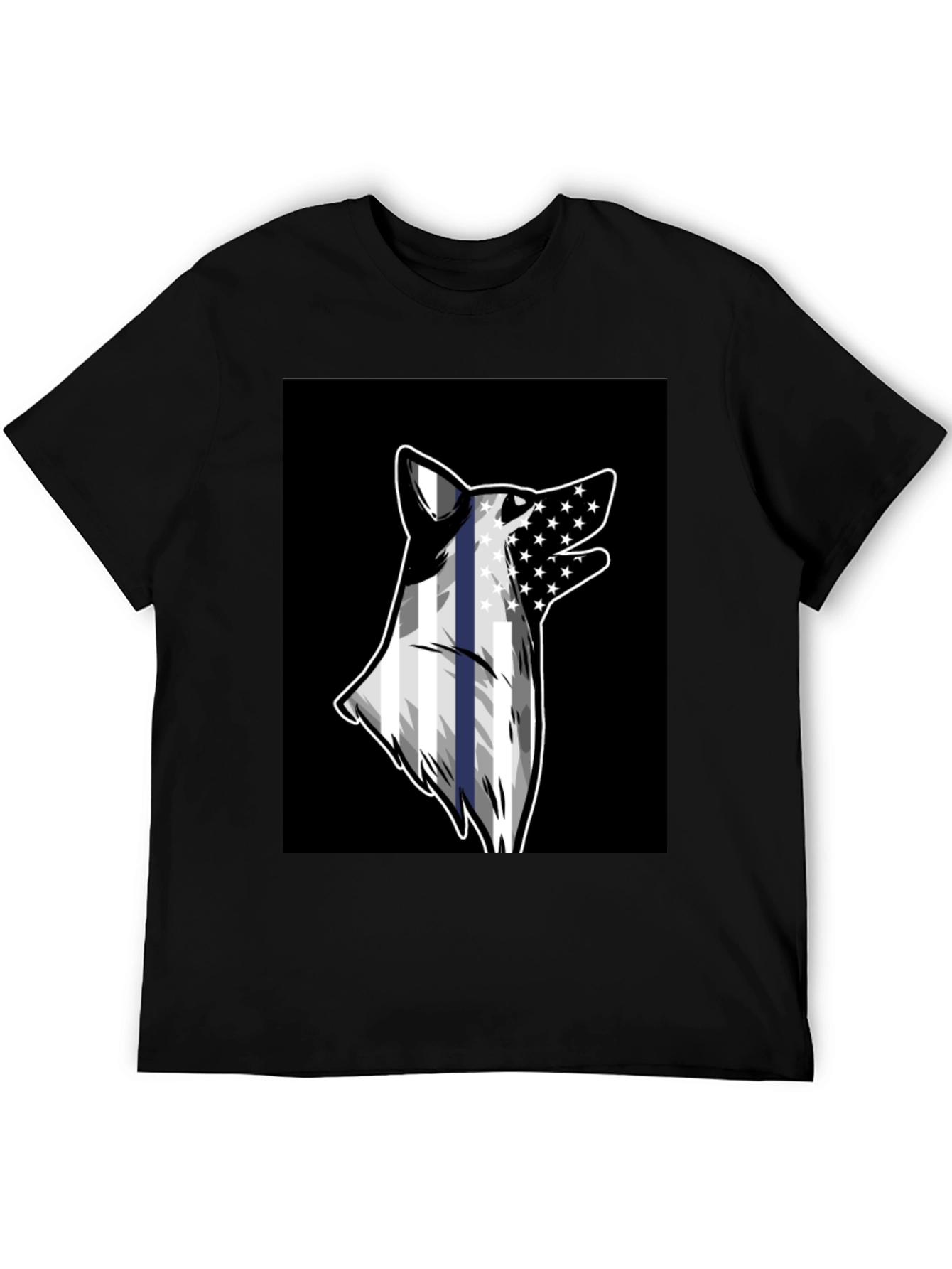 Black Wolf Flag T-Shirt view 5