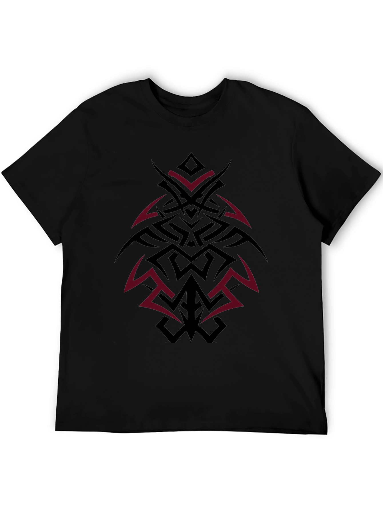 Black Tribal Tattoo Graphic Black T-Shirt view 5