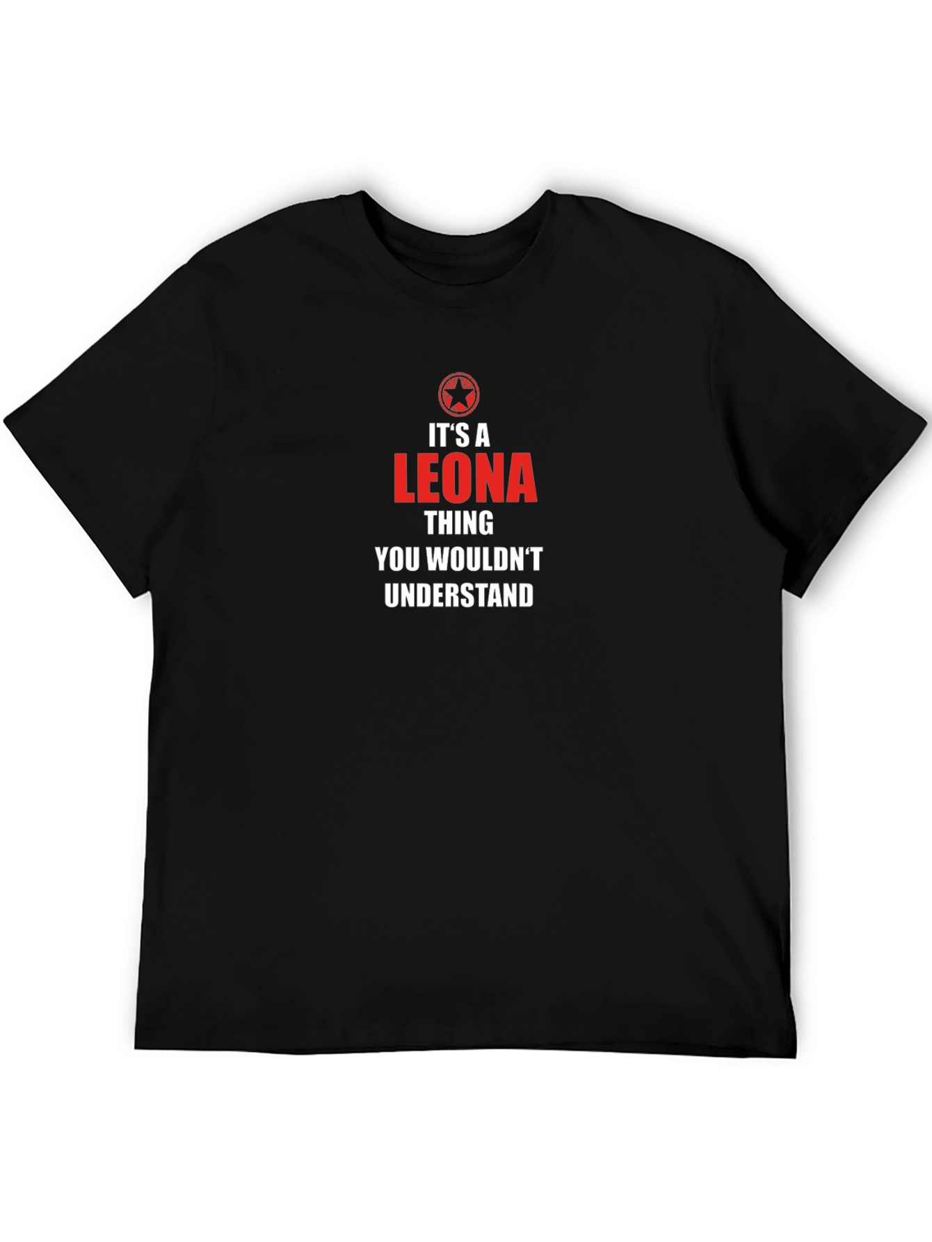 Black It's A Leona Thing T-Shirt view 5