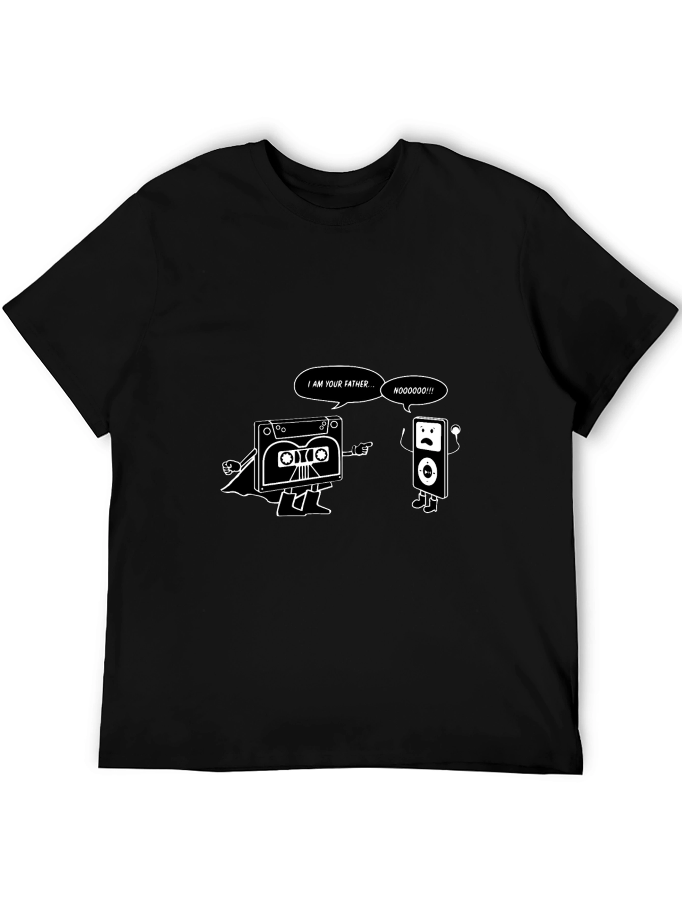 Black Cassette Tape vs. iPod "I Am Your Father" T-Shirt view 5