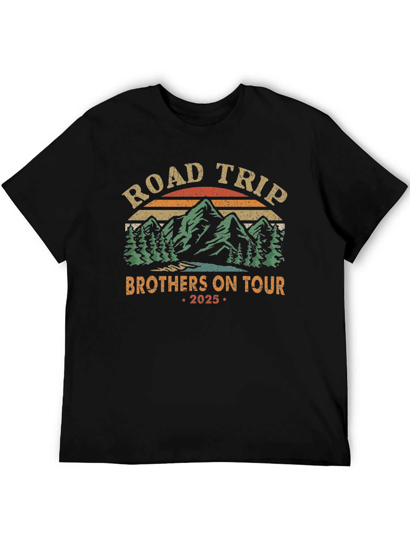 Black Road Trip Brothers On Tour 2025 T-Shirt view 5
