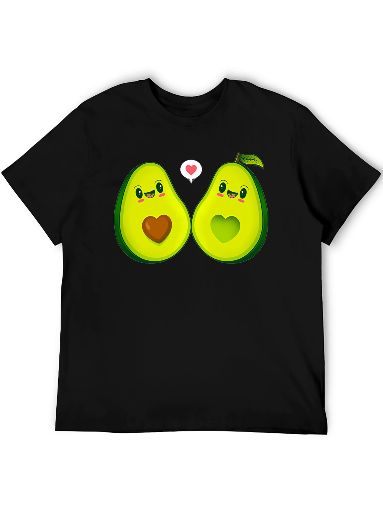 Black Avocado Love Graphic T-Shirt - Black Cotton Tee view 5