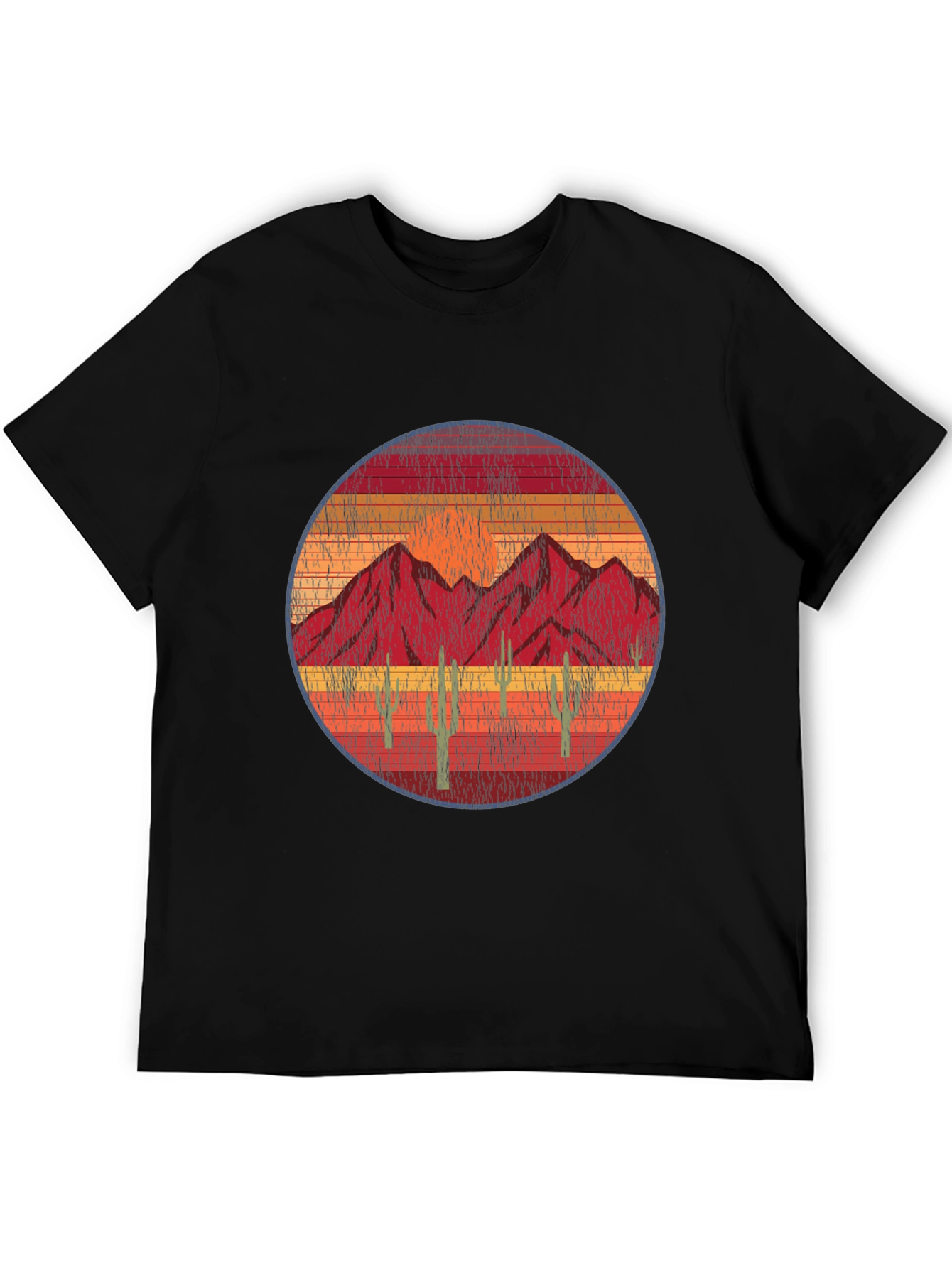 Black Vintage Desert Mountain T-Shirt view 5