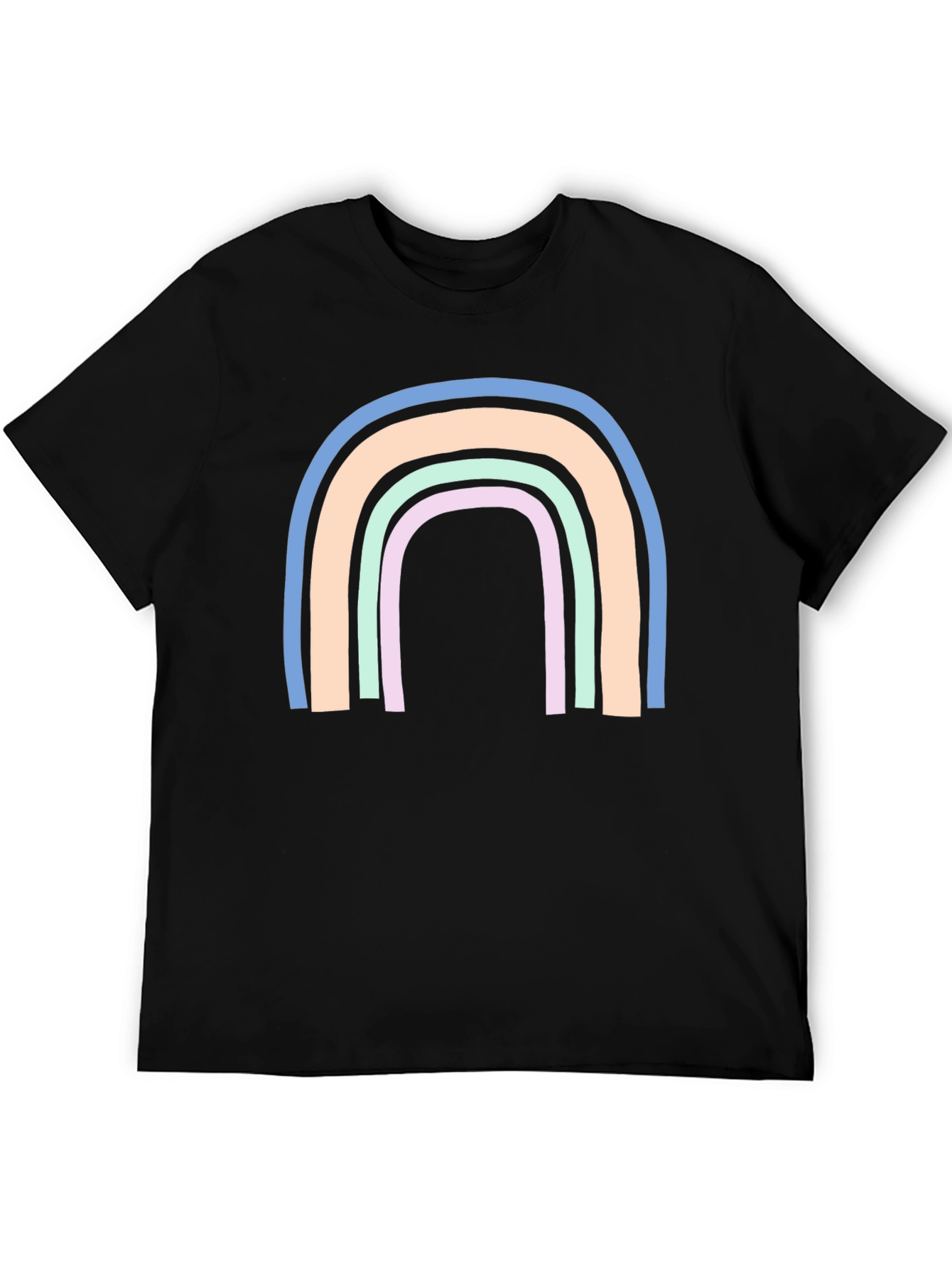 Black Rainbow Graphic Tee - Casual Comfort view 5