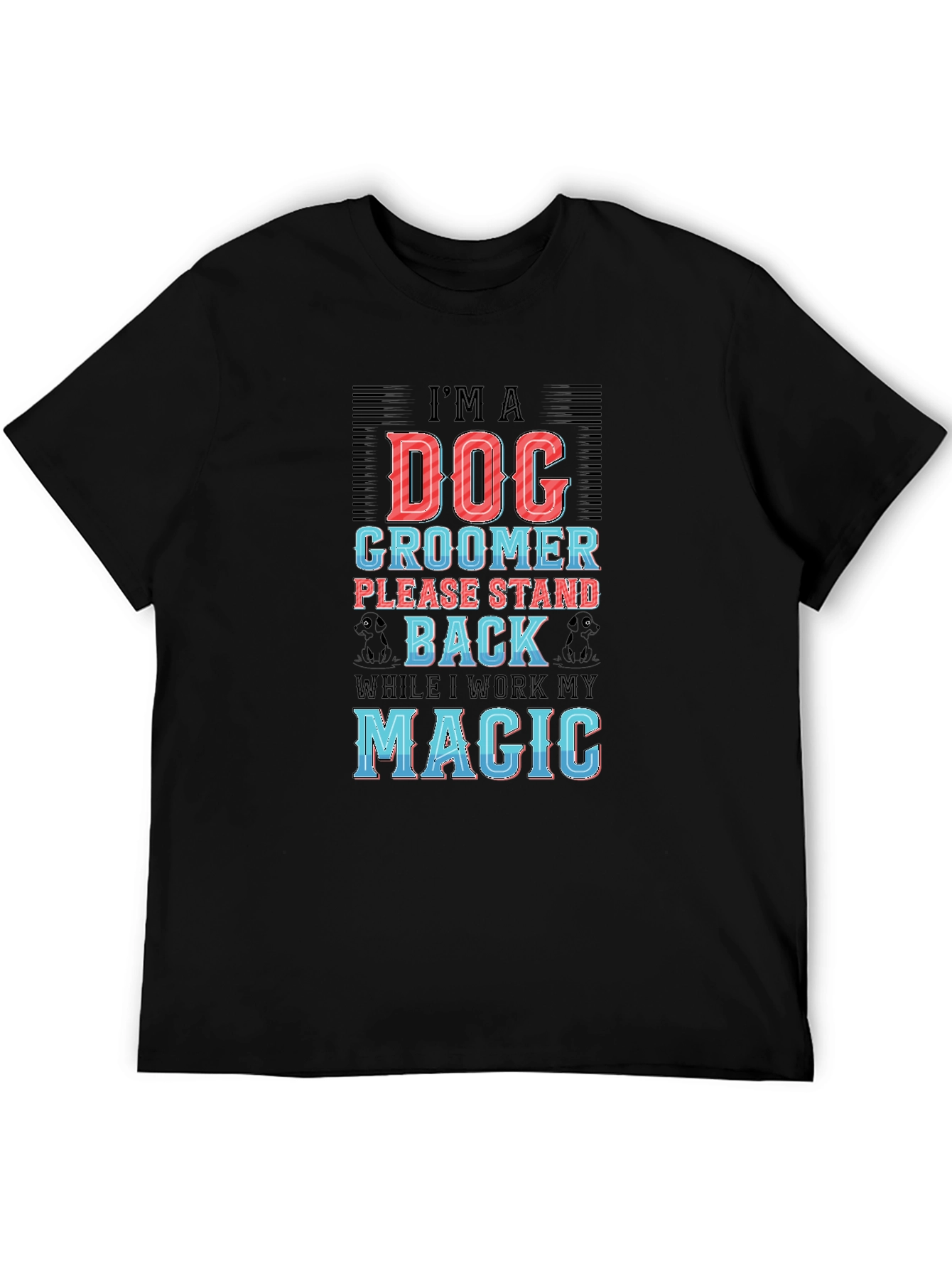 Black Dog Groomer Novelty Graphic Tee view 5